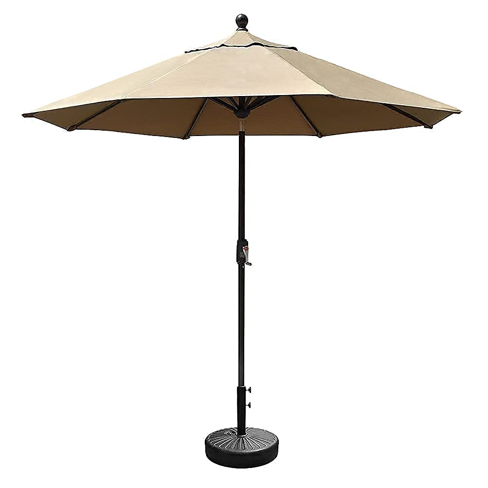 EliteShade 9ft Outdoor Patio Umbrella with Heavy Duty Water-Filled Base - Perfect for Backyard, Poolside, Beach, and Garden Relaxation