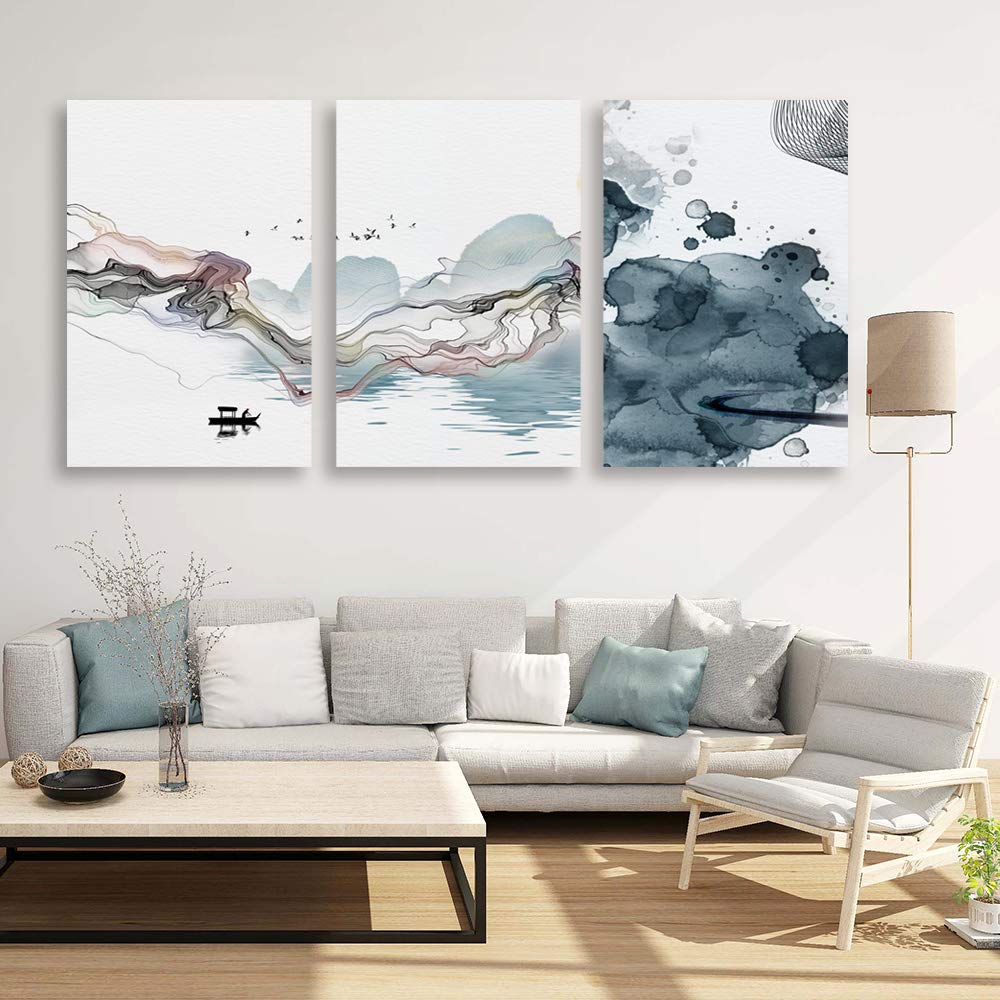 Wall26 3-Panel Chinese Landscape Canvas Wall Art - 24