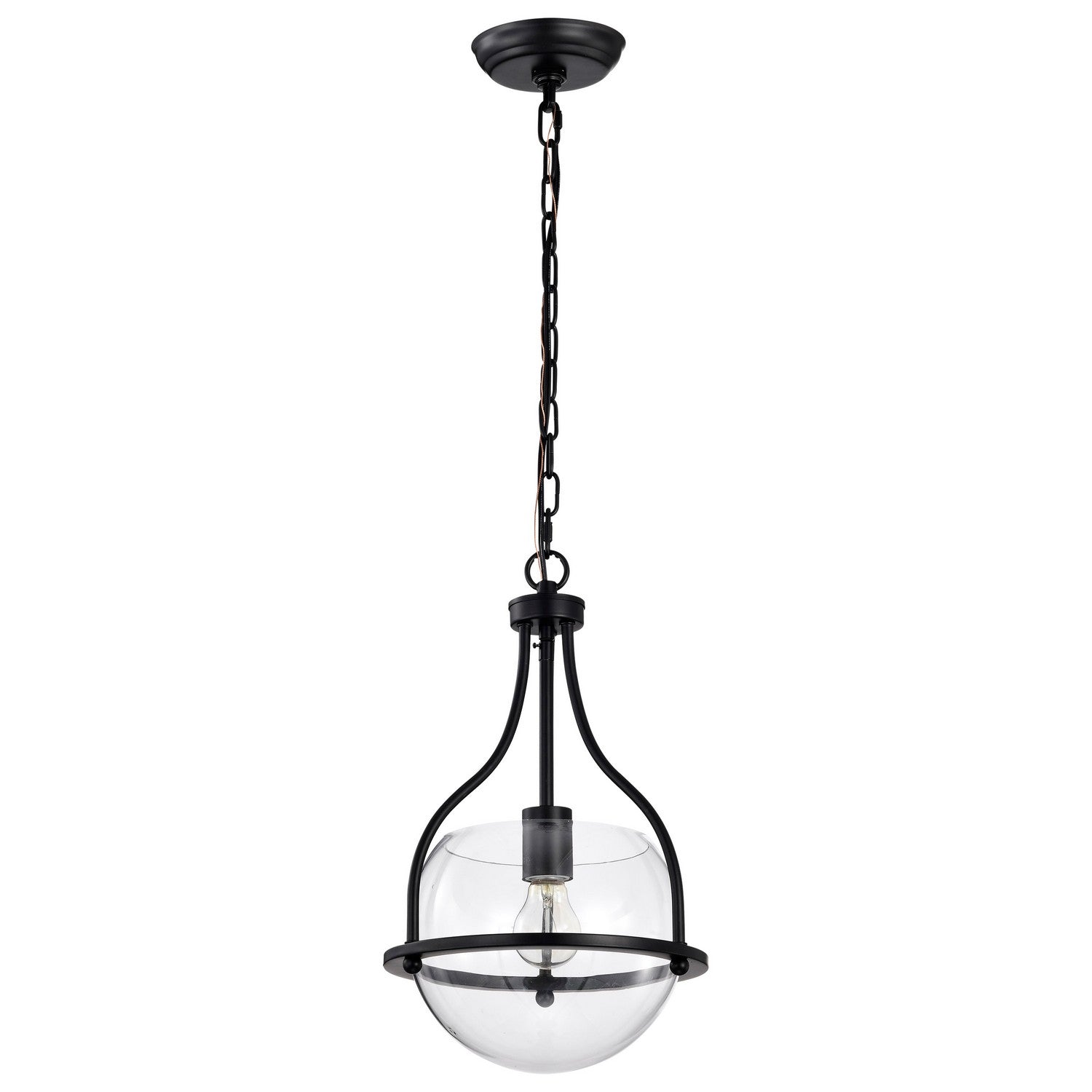 Amado 10 Inch Modern Pendant Light Fixture - Matte Black Finish for Kitchen Island, Dining Room, or Bedroom Lighting