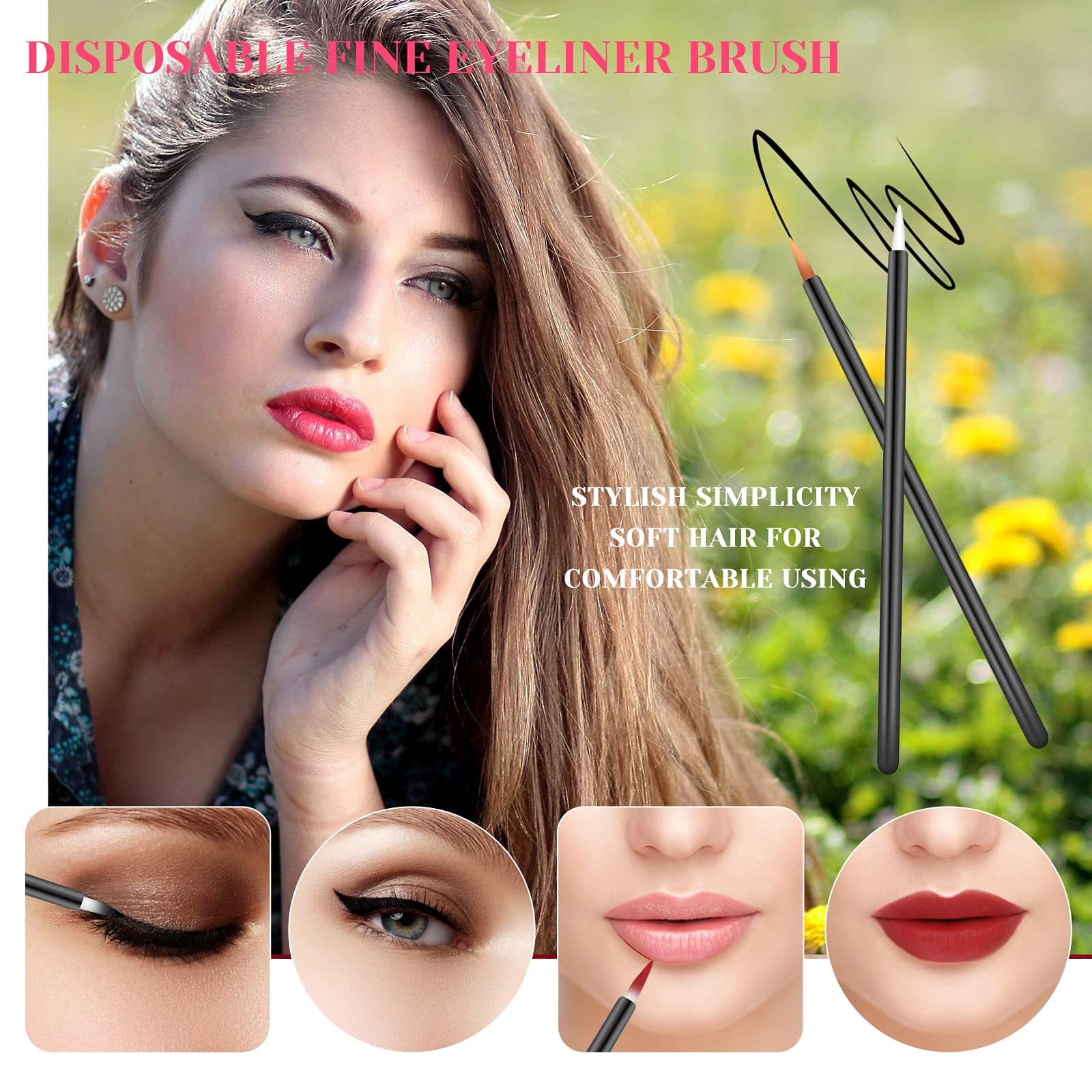 Shynek Professional Makeup Mixing Tray Set with Disposable Accessories Kit - Includes Mascara Wands, Lip Applicators, Hair Clips & Storage Organizer Box for Makeup Artists, Salon Professionals & Home Beauty Use