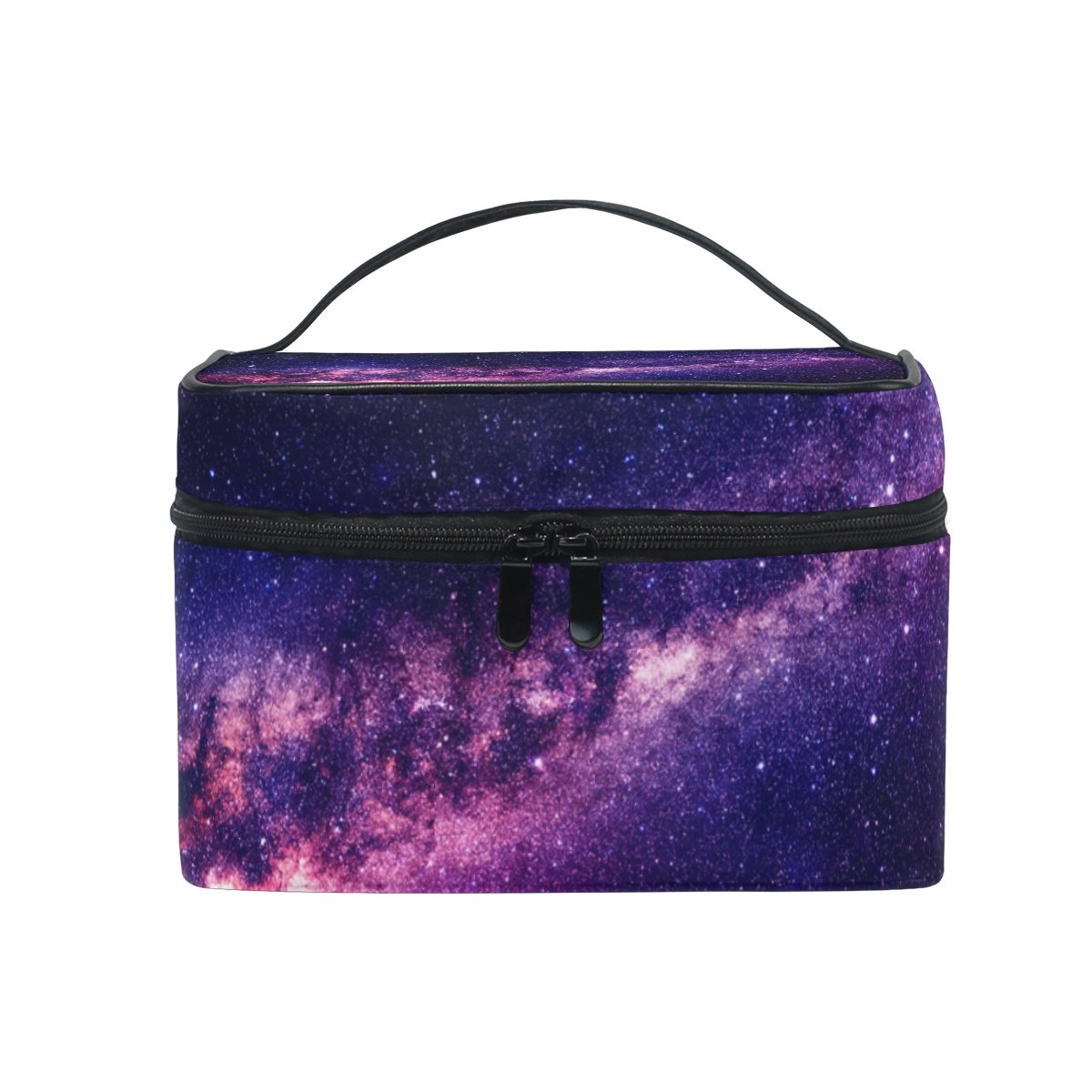 Stylish Lorikeet Galaxy with Stars Cosmetic Bag - Waterproof Travel Makeup Train Case & Storage Organizer for Women | Perfect for Travel, Gym, and Daily Essentials