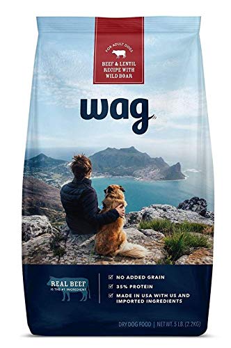 Wag Dry Dog Food - High Protein 35%, Grain-Free, All-Natural Beef, Salmon, Turkey, Lamb & Chicken Flavors | Premium Kibble for Adult Dogs, Puppies & Seniors | Perfect for Active Pets & Weight Management