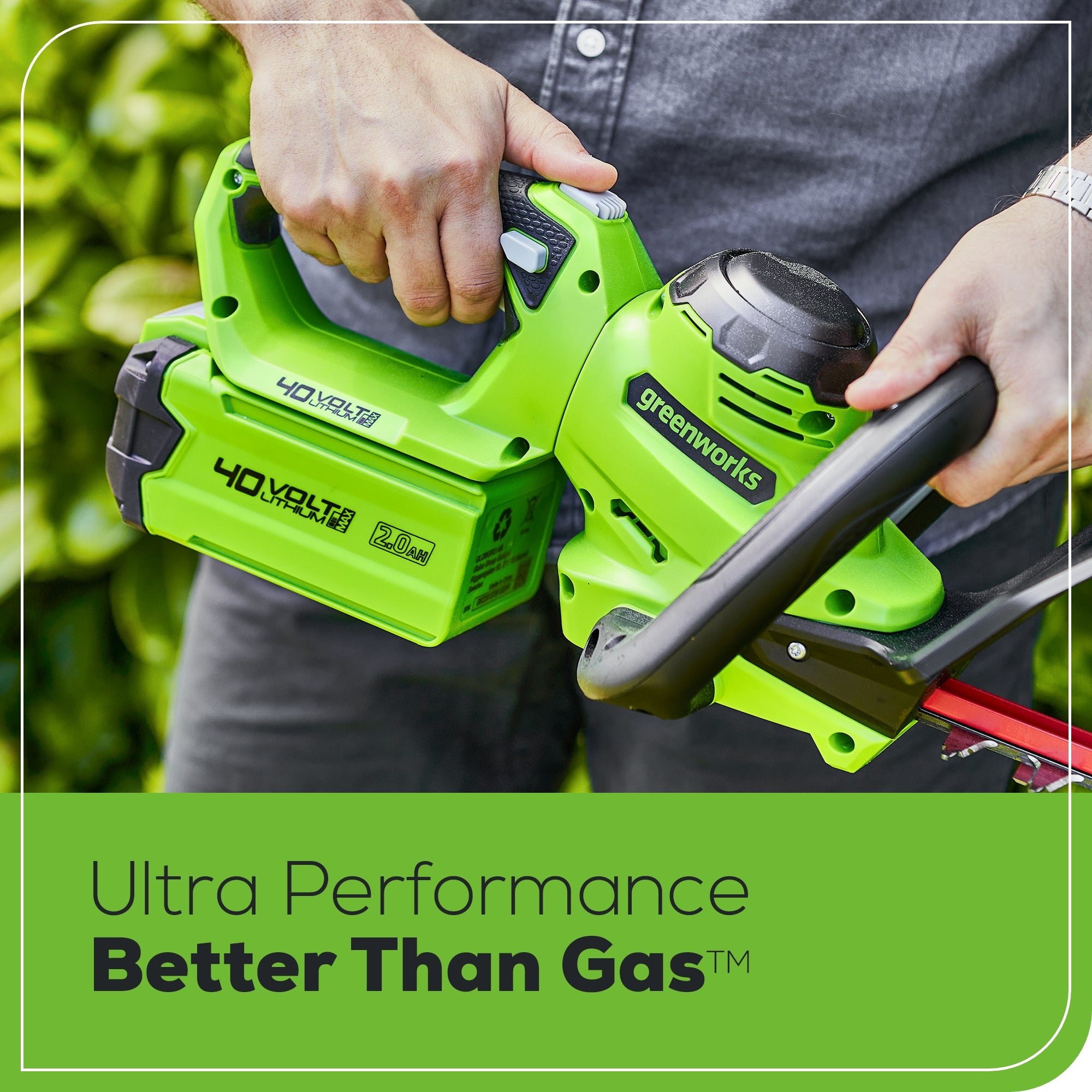 40V 2.0Ah Lithium-Ion Battery for Cordless Power Tools - Compatible with Lawn Mowers, String Trimmers & Leaf Blowers - Long Lasting Power for Outdoor Yard Work & Landscaping