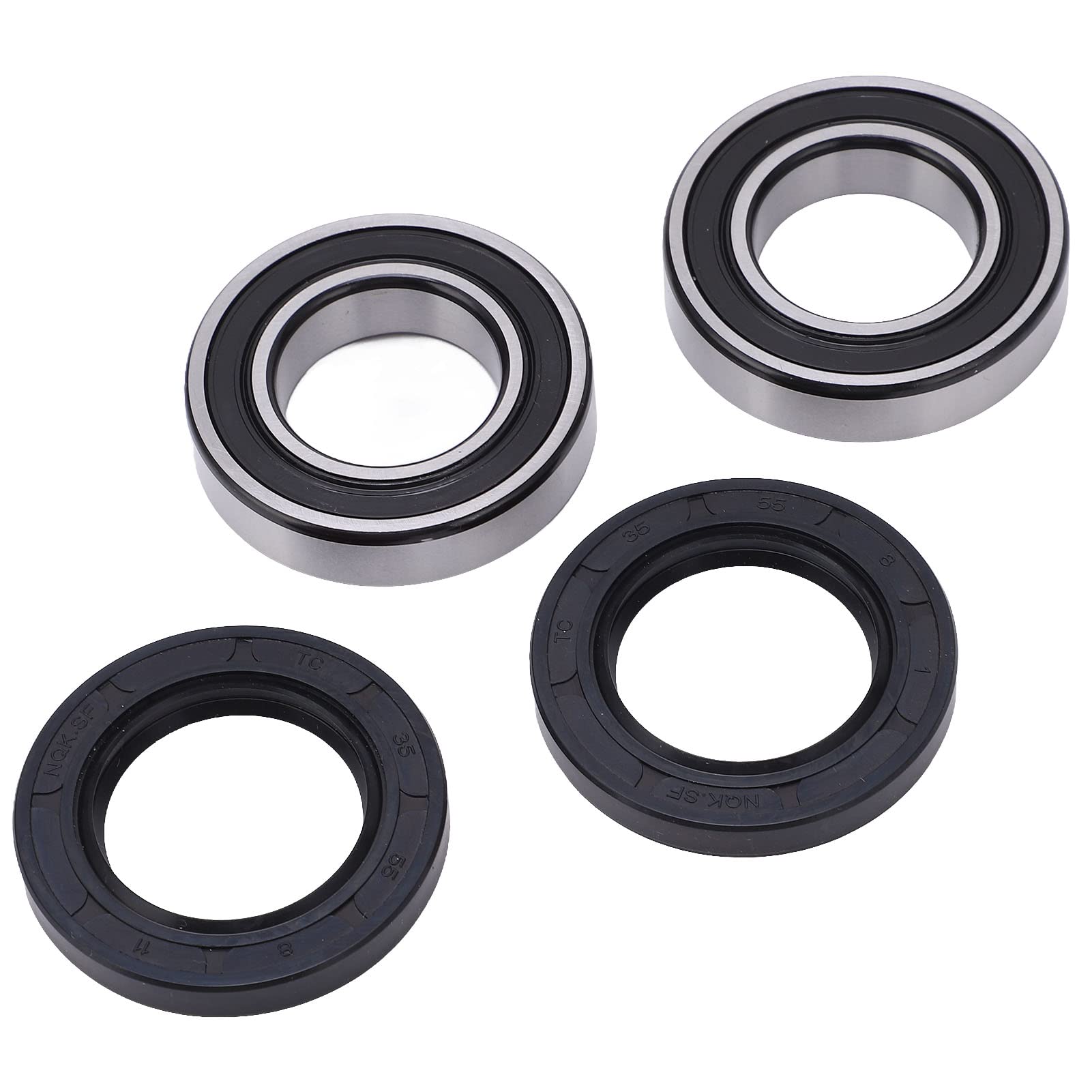Rear Wheel Axle Carrier Bearings Kit - High Strength Steel with Rubber Seals, Rustproof ATV Wheel Bearings for Off-Road Vehicles & Dirt Bikes | Perfect for Trail Riding, Mudding & Off-Road Adventures