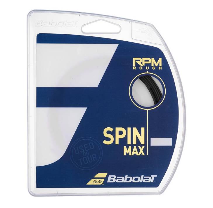 Babolat RPM Rough 16/1.30 Tennis String (Black) | High-Performance Polyester Tennis Racket String for Spin & Control | Perfect for Competitive Play & Tournament Matches