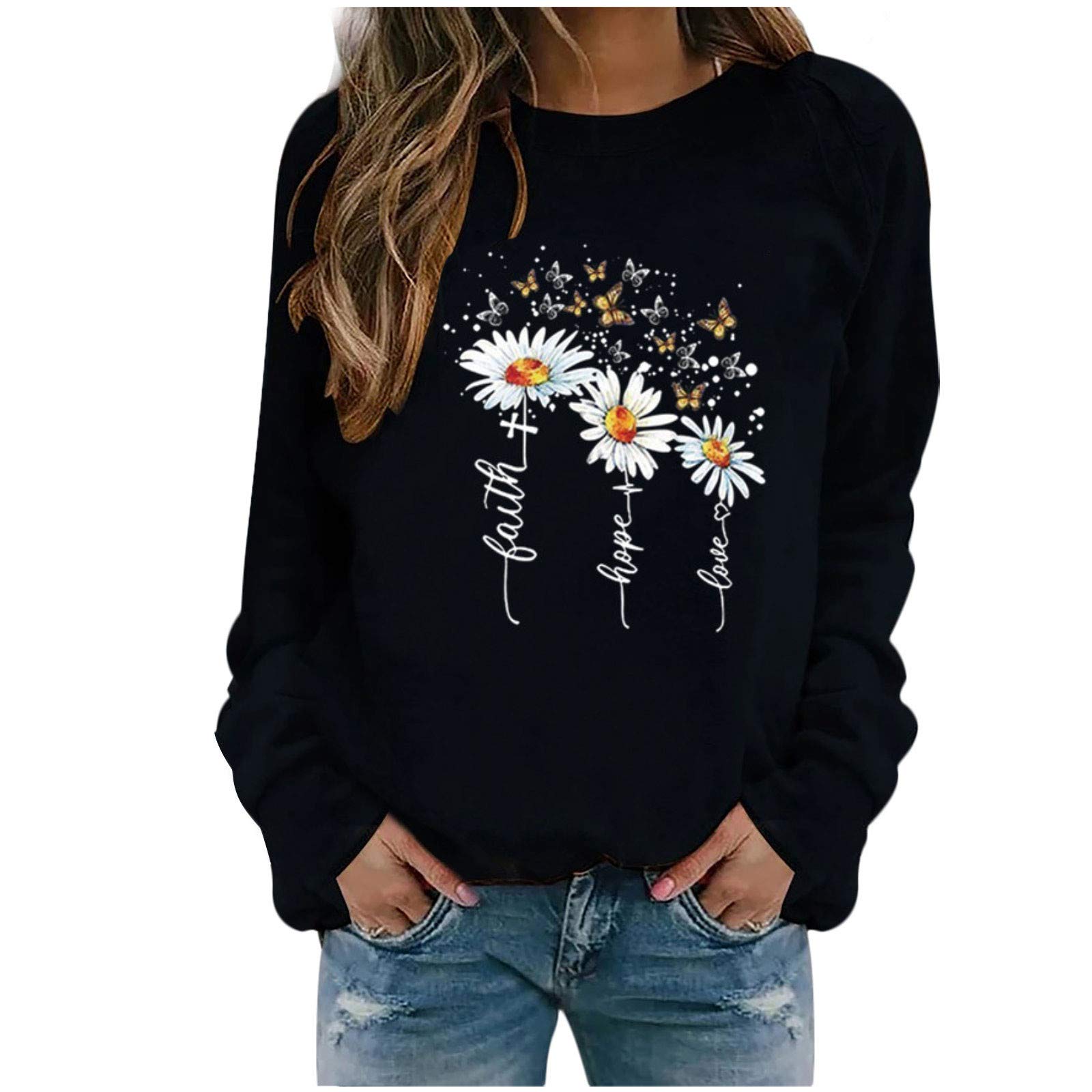 Women's Long Sleeve Tops - Soft Casual Crewneck Pullover Sweatshirts & Tunic Shirts for Leggings | Comfortable Loungewear for Yoga, Running & Everyday Wear