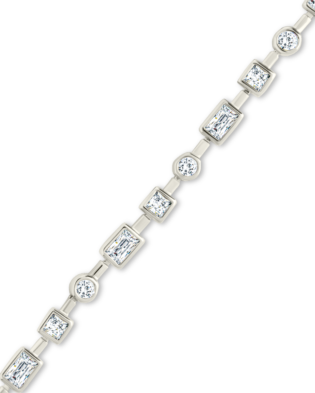 Camden CZ Staggered Tennis Bracelet for Women | Cubic Zirconia Sparkling Jewelry Gift | Perfect for Weddings, Parties & Everyday Elegance