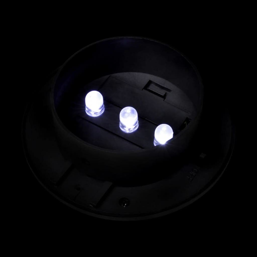 SKM Outdoor Solar Lights Set of 6 - Waterproof Black Fence & Gutter Lights for Garden, Pathway, Yard, Patio Decoration - Solar Powered LED Landscape Lighting