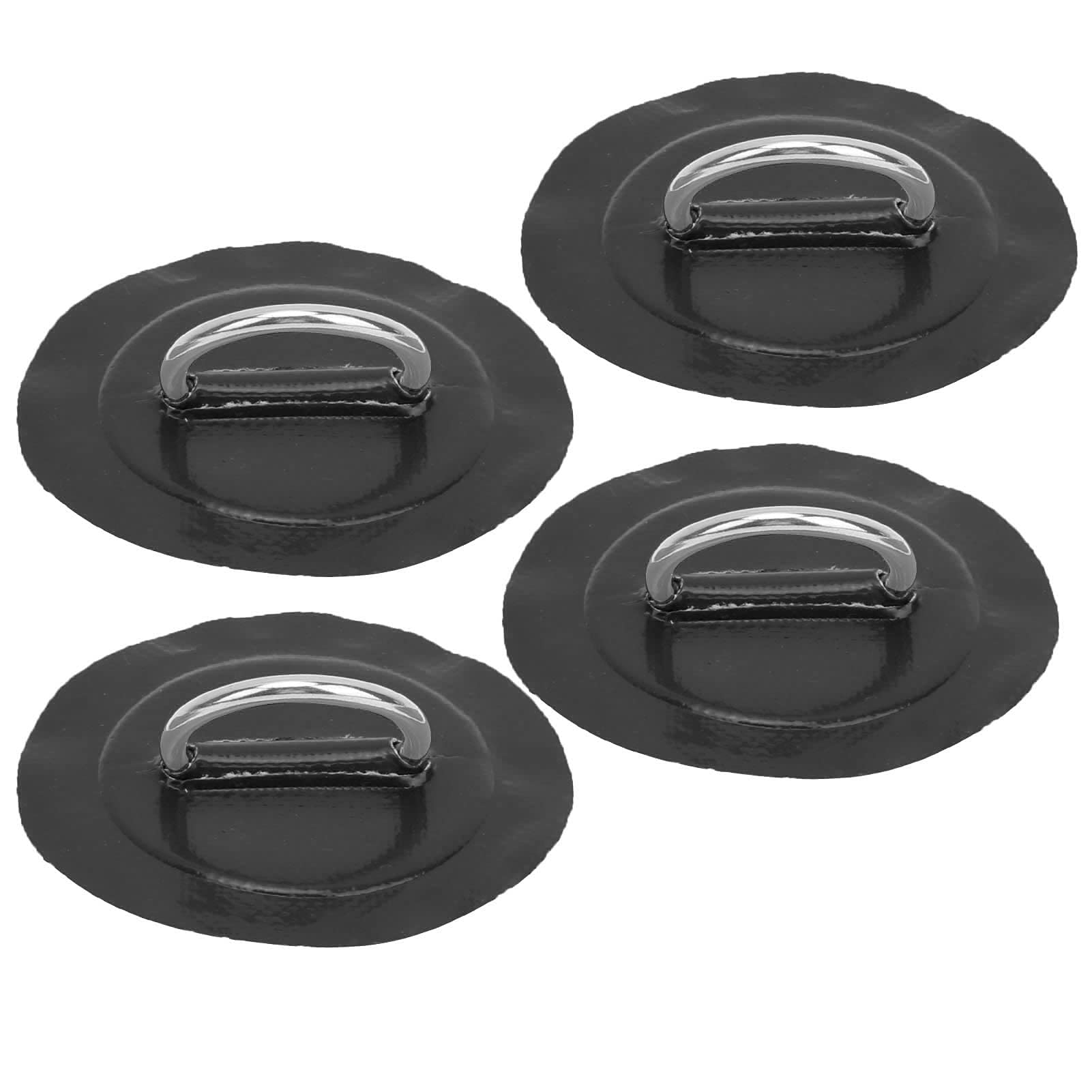 **Durable Inflatable Boat D-Ring Buckle & Pad - Heavy Duty PVC Reinforcement for Kayaks, Canoes, Rafts, Dinghies & Surfboards (Black) - Perfect for Water Sports & Marine Adventures**