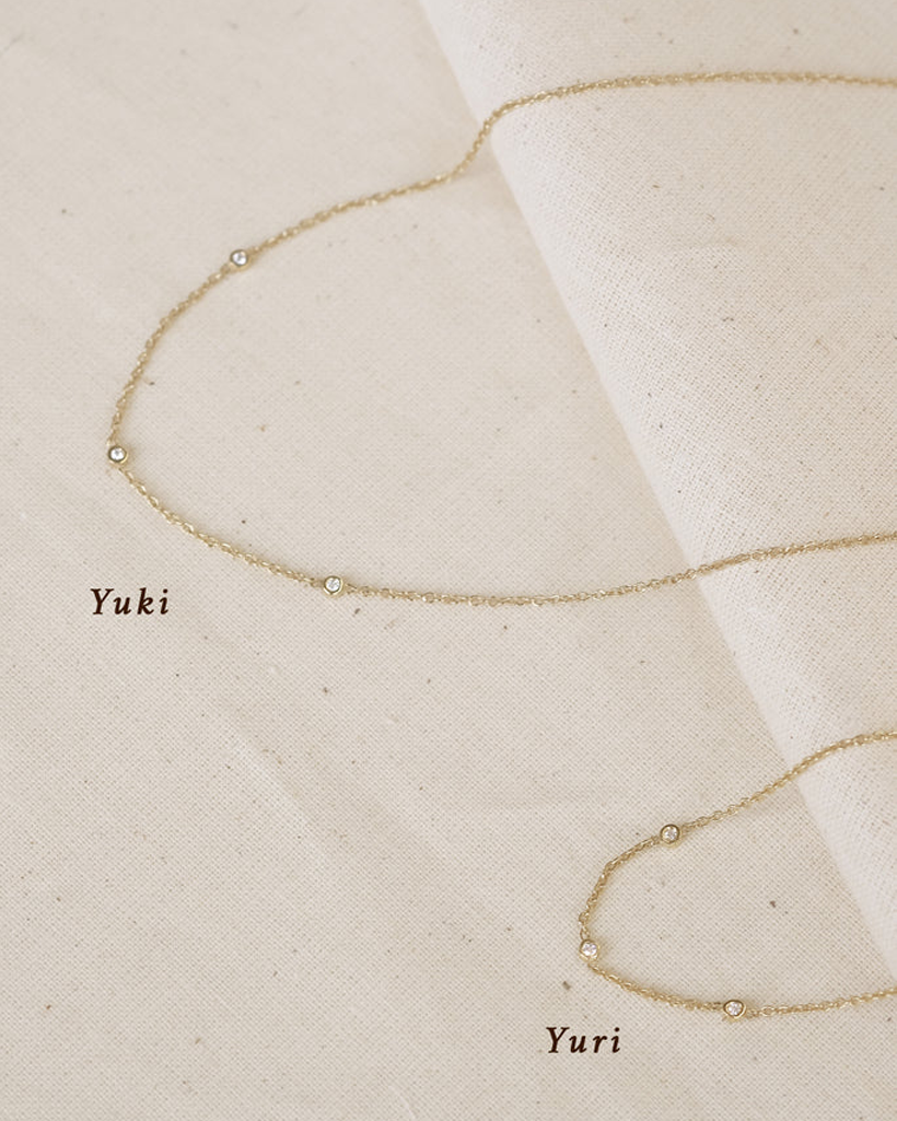 Yuri Solid Gold Trio Diamond Bracelet for Women - 14K Yellow Gold Stackable Bangle with Genuine Diamonds - Perfect for Anniversary, Wedding & Everyday Elegance