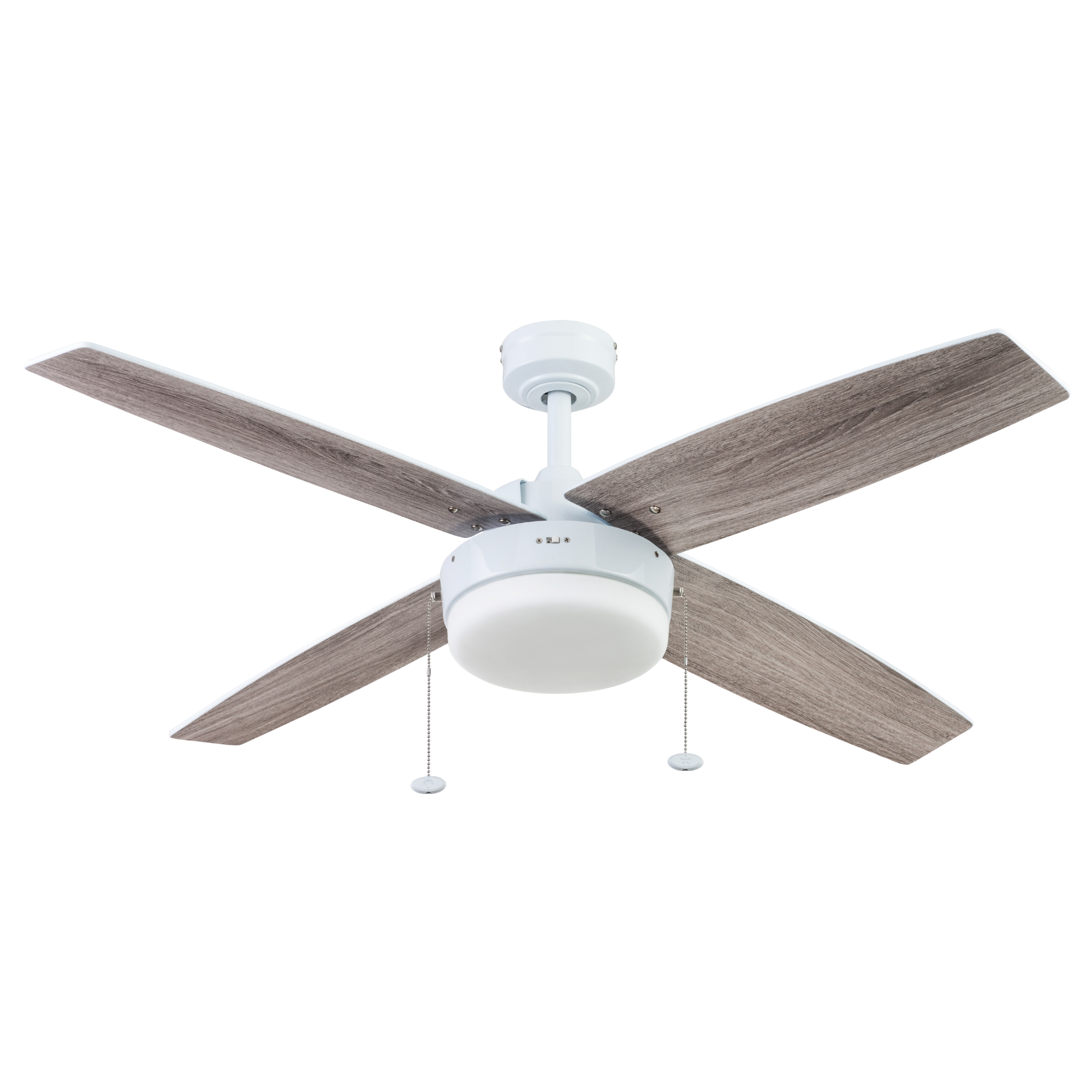 52 Inch Memphis White Ceiling Fan with Pull Chain - Perfect for Living Room, Bedroom, and Outdoor Spaces