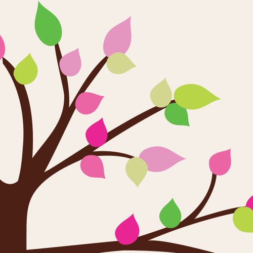 Pink Green Shelf Tree