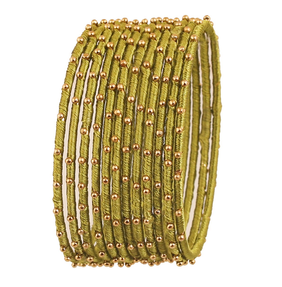 Exotic Indian Bollywood Handwoven Faux Silk Thread Golden Ball Bracelet - Mystical Designer Jewelry Bangles for Women | Perfect for Festivals, Weddings & Ethnic Fashion