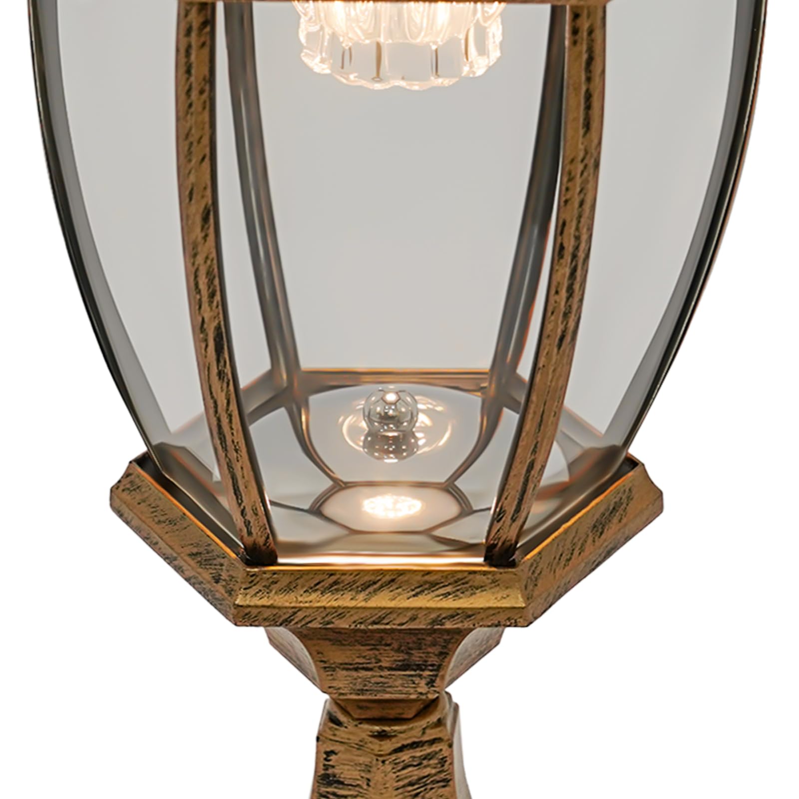 Solar Powered LED Garden Lights - Warm White Outdoor Pillar Lights for Yard, Post, and Pole Mount | Auto On/Off, Weatherproof, Bronze Finish | Perfect for Pathways, Patios, and Landscape Lighting
