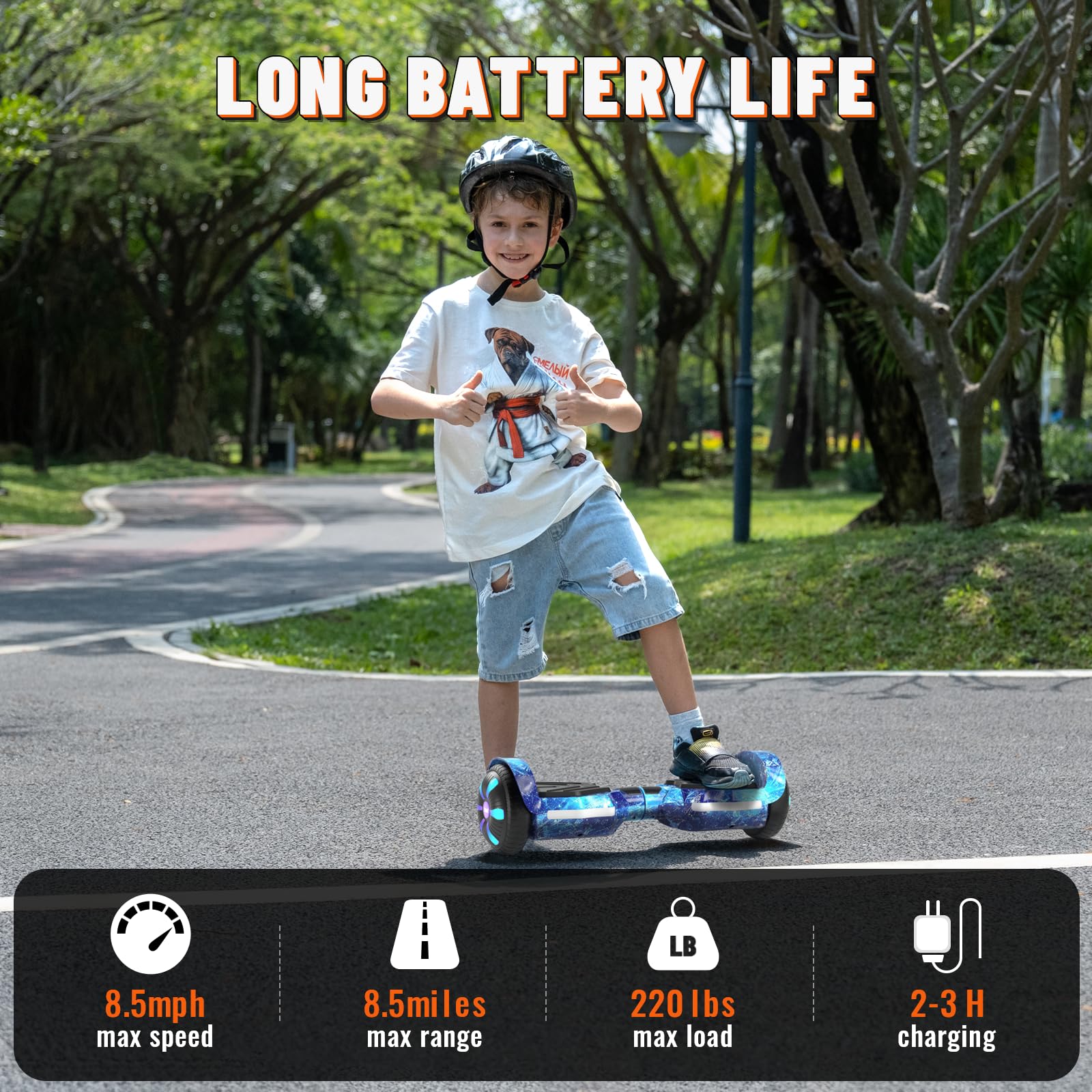 Electric Scooter with Bluetooth Speakers & LED Light-Up Wheels - 250W Dual Motor, 8.5mph Max Speed, 8.5 Mile Range, APP Control - Perfect Commuter Scooter for Adults & Fun Gift for Kids (Boys/Girls) - Ideal for Urban Commuting, Campus Travel & Family Outdoor Adventures