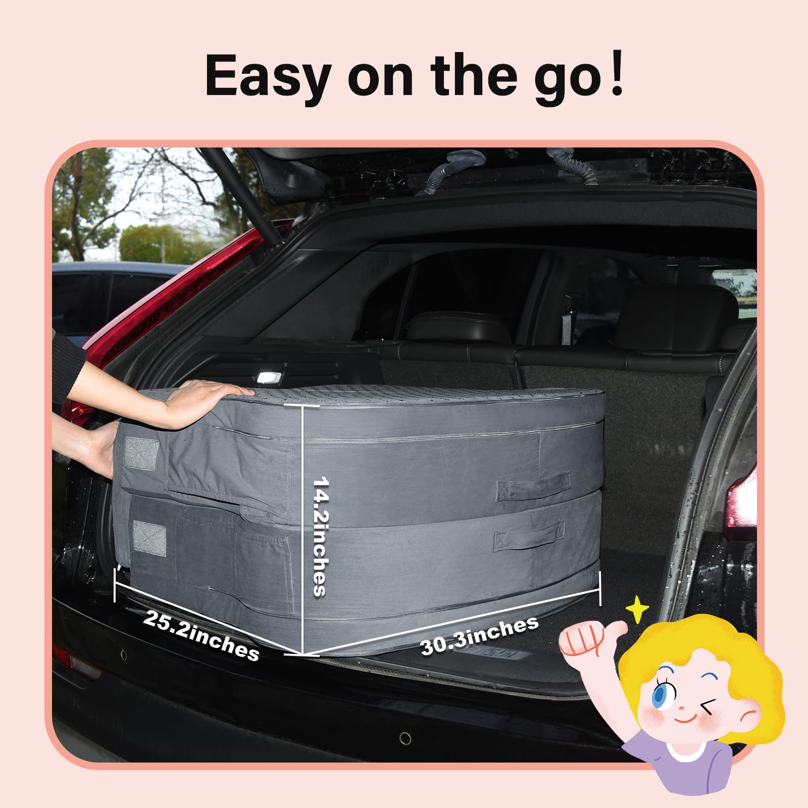 ENITYA Portable Toddler Travel Bed - Foldable Floor Cot for Kids 18M-6 Years, Lightweight & Washable Sleeping Cot for Camping, Airplane, Hotels & Home Use - Grey
