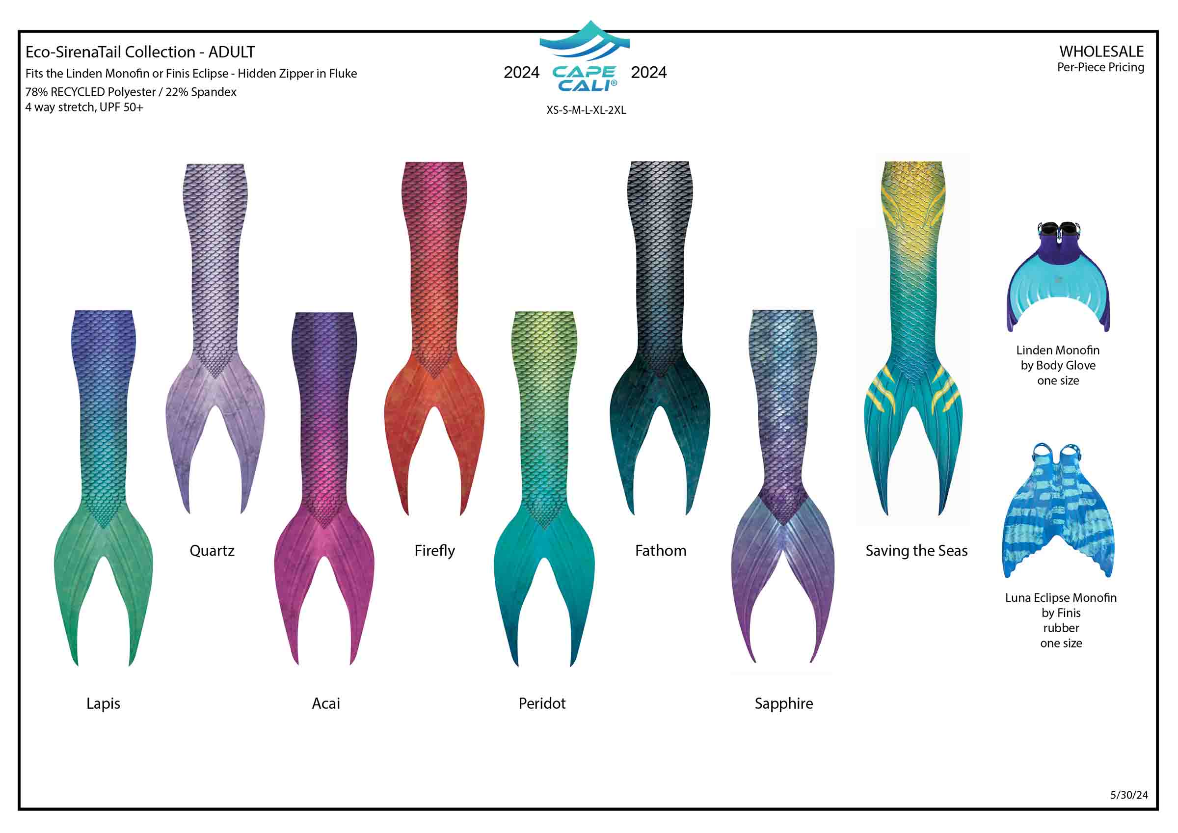 Eco SirenaTails Mermaid Tails - Wholesale 10+ Pieces Mix and Match (2.1 Wholesale) - Perfect for Swimming, Beach Parties, and Mermaid-Themed Events