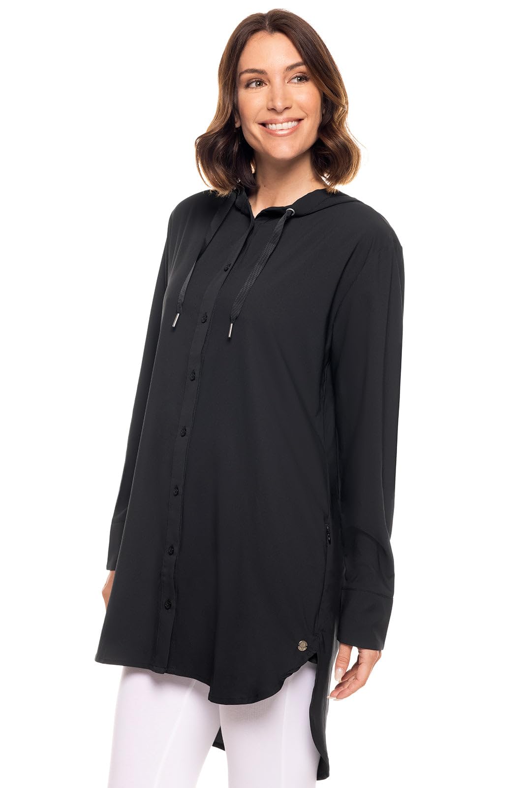 Coolibar UPF 50+ Women's Sun Protective Beach Shirt - Long Sleeve Lightweight Cover Up for Swimming, Surfing & Outdoor Activities