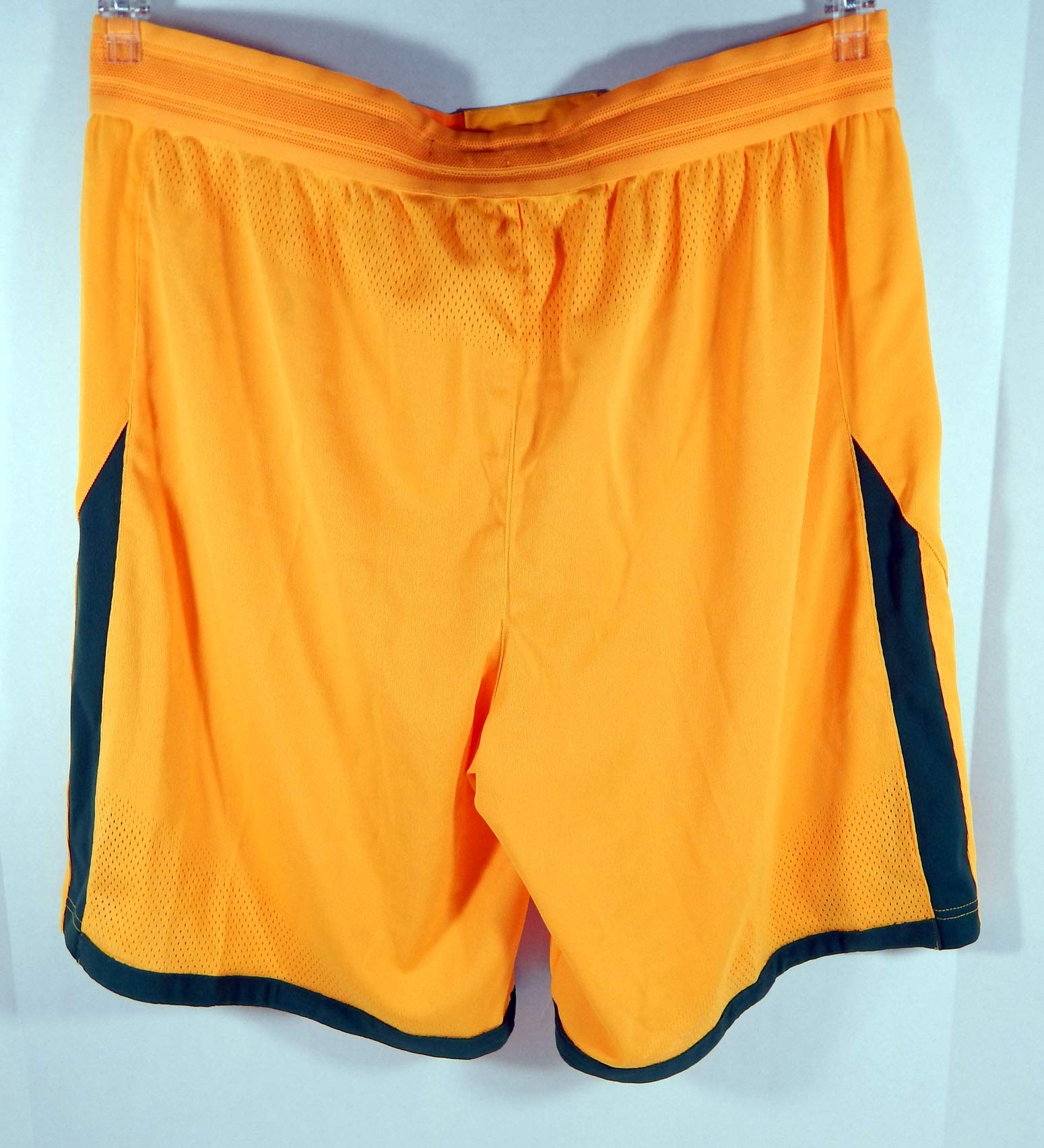**2017-18 Utah Jazz Nike Authentic Pro Cut Game Issued Yellow Basketball Shorts Size 48 - Perfect for NBA Fans & Collectors, Game Day Outfits & Sports Memorabilia**