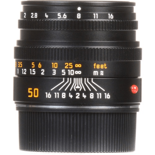 Leica Summicron M 50mm f/2.0 Manual Focus Prime Lens for Leica M Mount Cameras - Black | Perfect for Street Photography, Portraits & Low Light Shooting