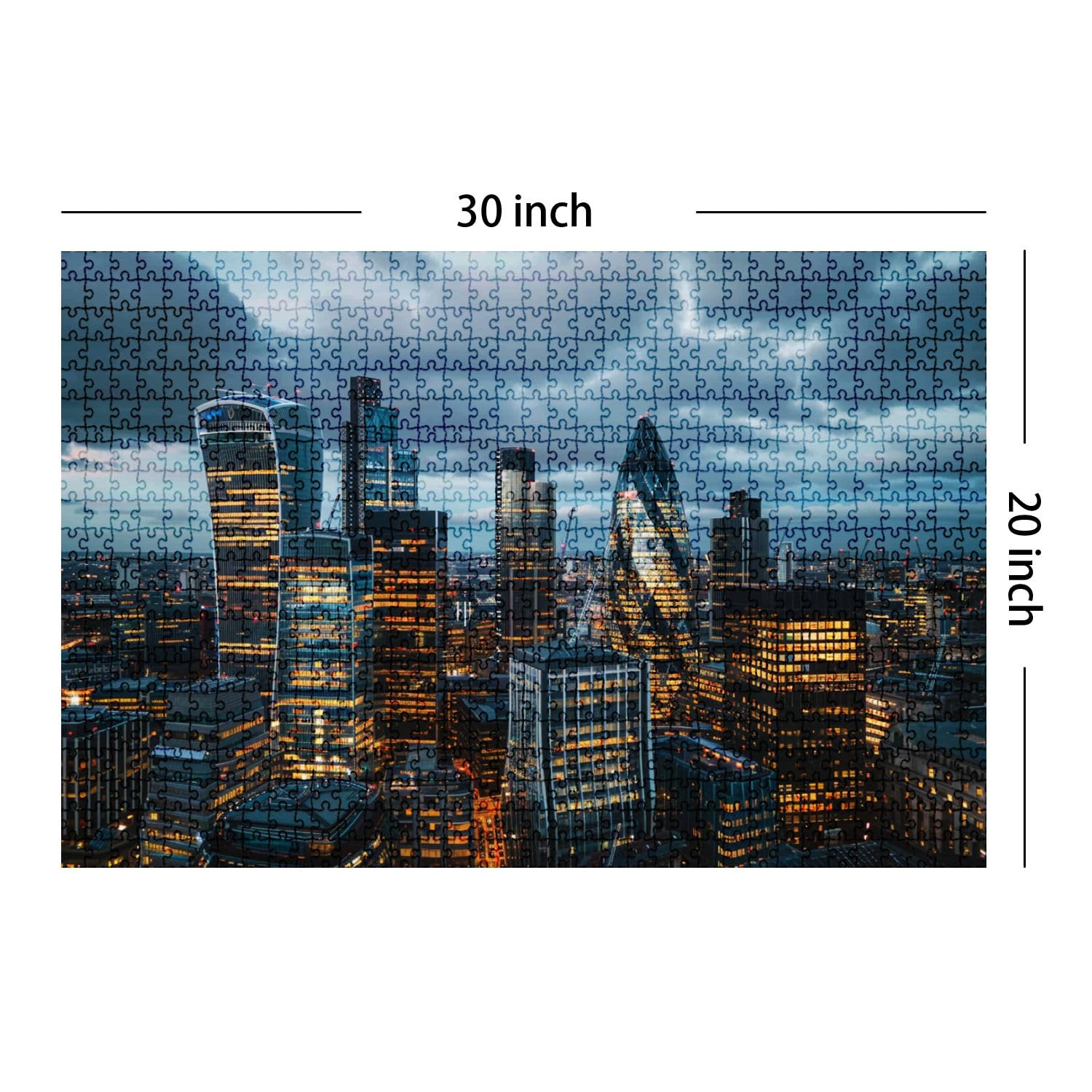 1000 Piece Jigsaw Puzzle - Stunning UK Skyline Night Scene for Adults & Families | Wooden Puzzle Toy, Educational Game, Home Decor | Perfect for Relaxation, Family Bonding & Wall Art
