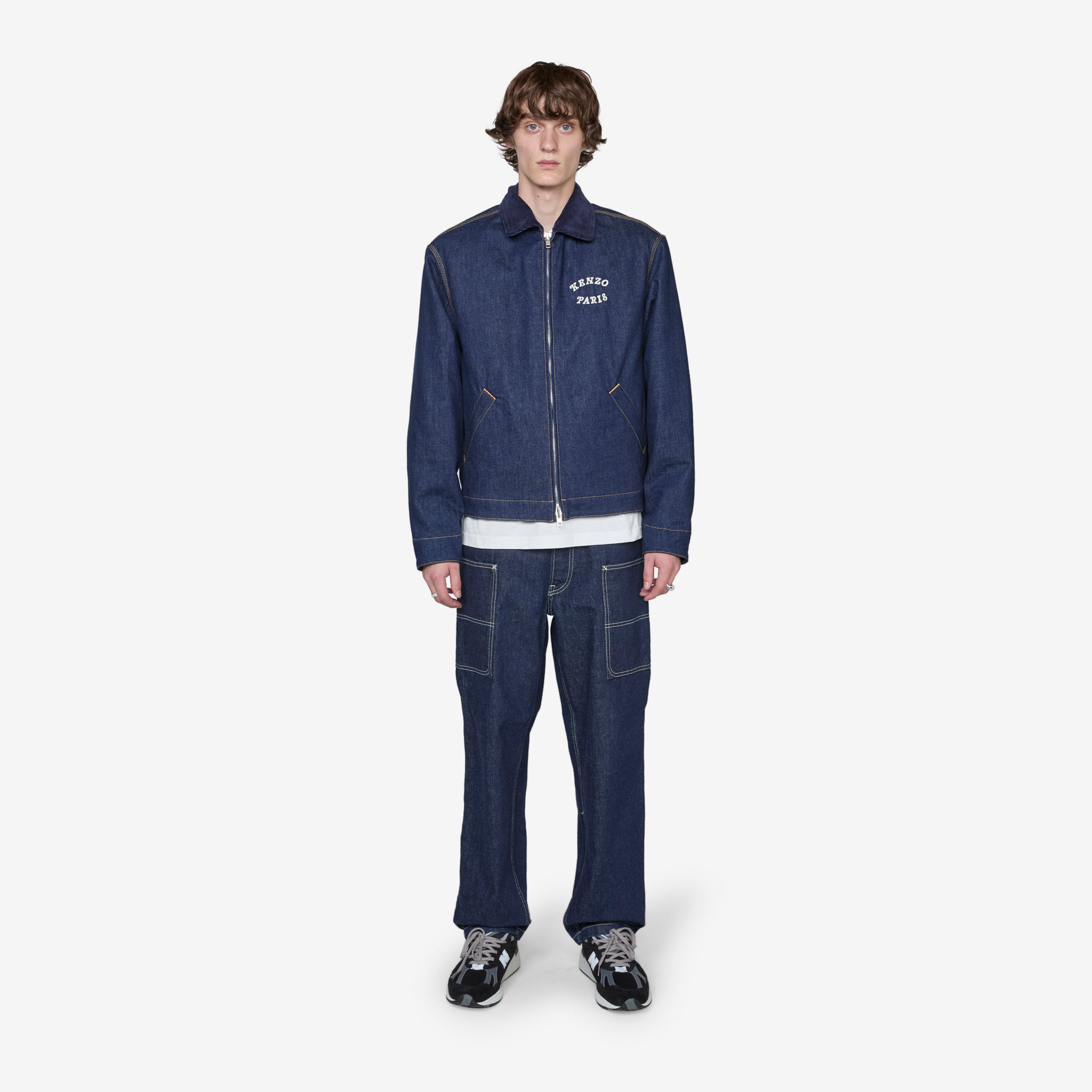 KENZO VERDY MARKET Padded Workwear Jacket - Rinse Blue Denim Jacket for Men | Streetwear Fashion, Casual Outfit & Urban Style