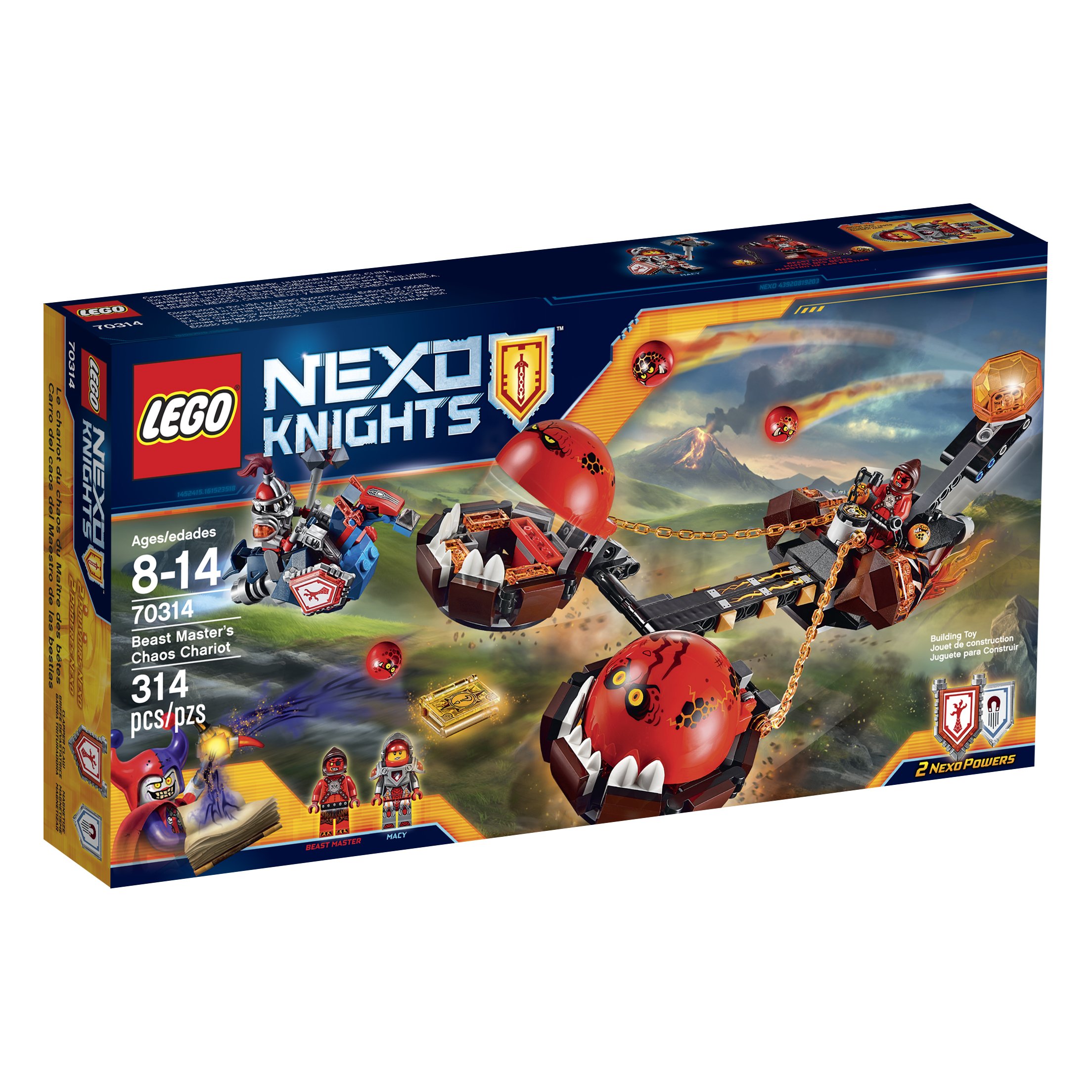 LEGO Nexo Knights Beast Master's Chaos Chariot Building Kit (314 Pieces) - Creative Play & Battle Scenes for Kids Ages 7+
