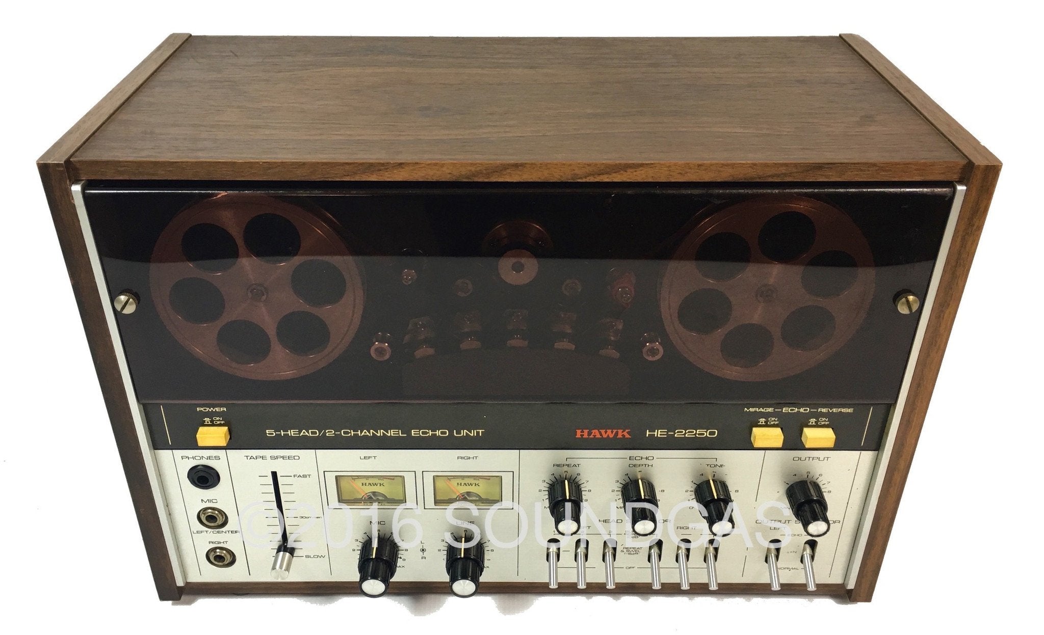 Hawk HE 2250 Professional 5-Head 2-Channel Echo Unit - Perfect for Karaoke, Recording Studios & Live Performances