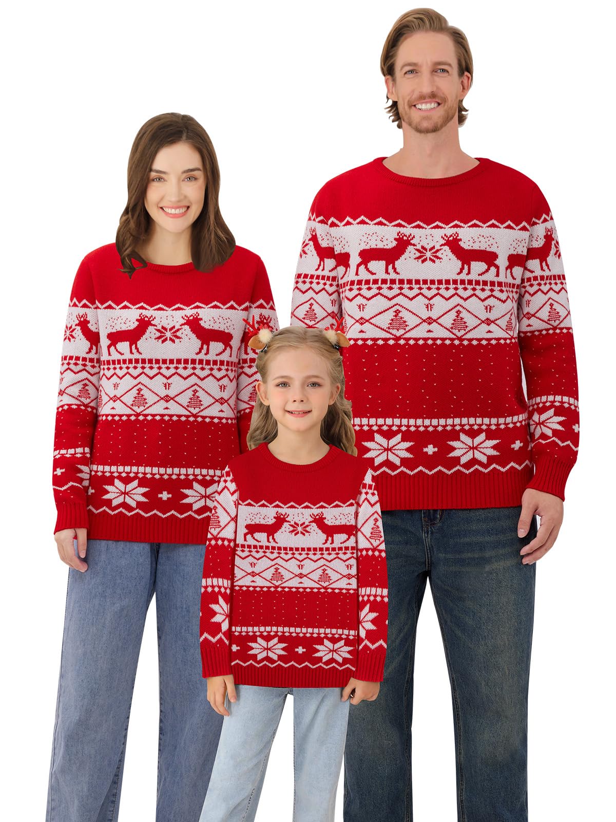 Family Matching Christmas Sweaters - Ugly Holiday Sweatshirts for Women, Men, Couples & Kids | Festive Xmas Outfits for Family Photos, Office Parties & Holiday Gatherings