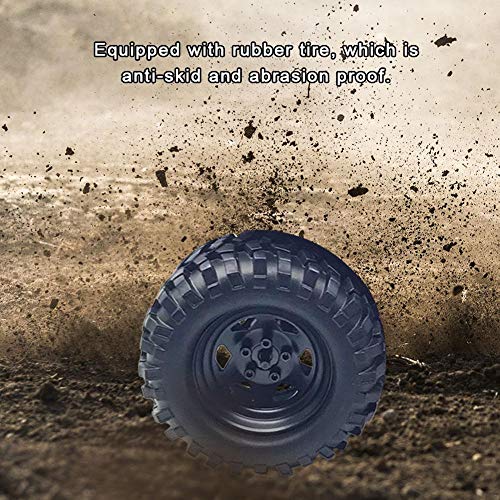 1/10 Scale RC Car Truck Trailer with Metal Hitch Mount & Rubber Tires - Red Model Car Accessories for Off-Road Adventures and Toy Vehicle Hauling