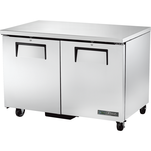 48-Inch Undercounter Freezer with 2 Solid Doors - TUC 48F Commercial Freezer for Restaurants, Bars, and Home Kitchens