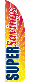 Feather Flag Banner for Sidewalk Advertising - Durable & Lightweight (Flag Only) - Perfect for Storefronts, Sales Events & Outdoor Promotions