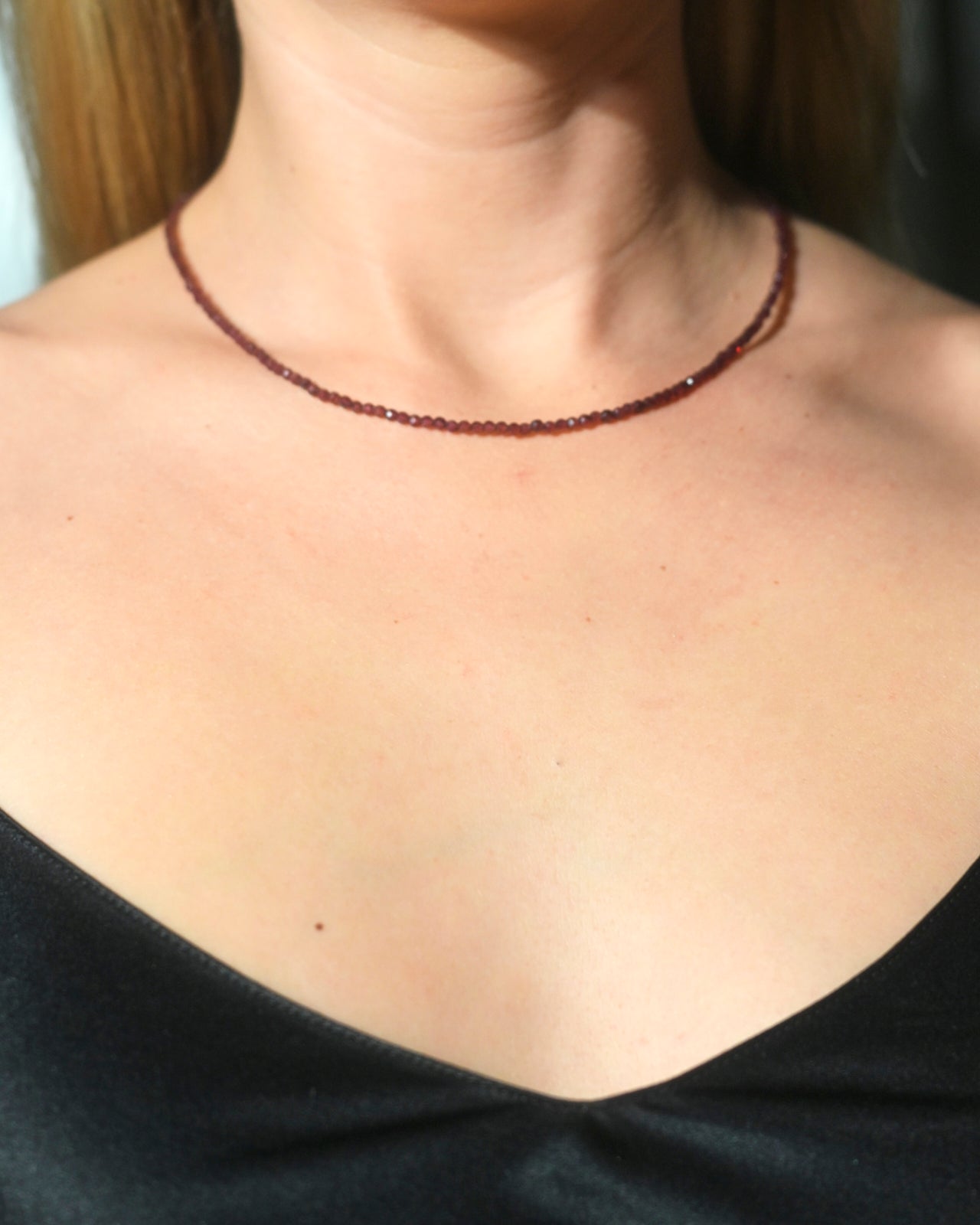 Gorgeous Garnet Beaded Necklace for Women - Natural Stone Jewelry Gift for Birthday, Anniversary & Valentine's Day | Perfect for Evening Parties, Weddings & Special Occasions
