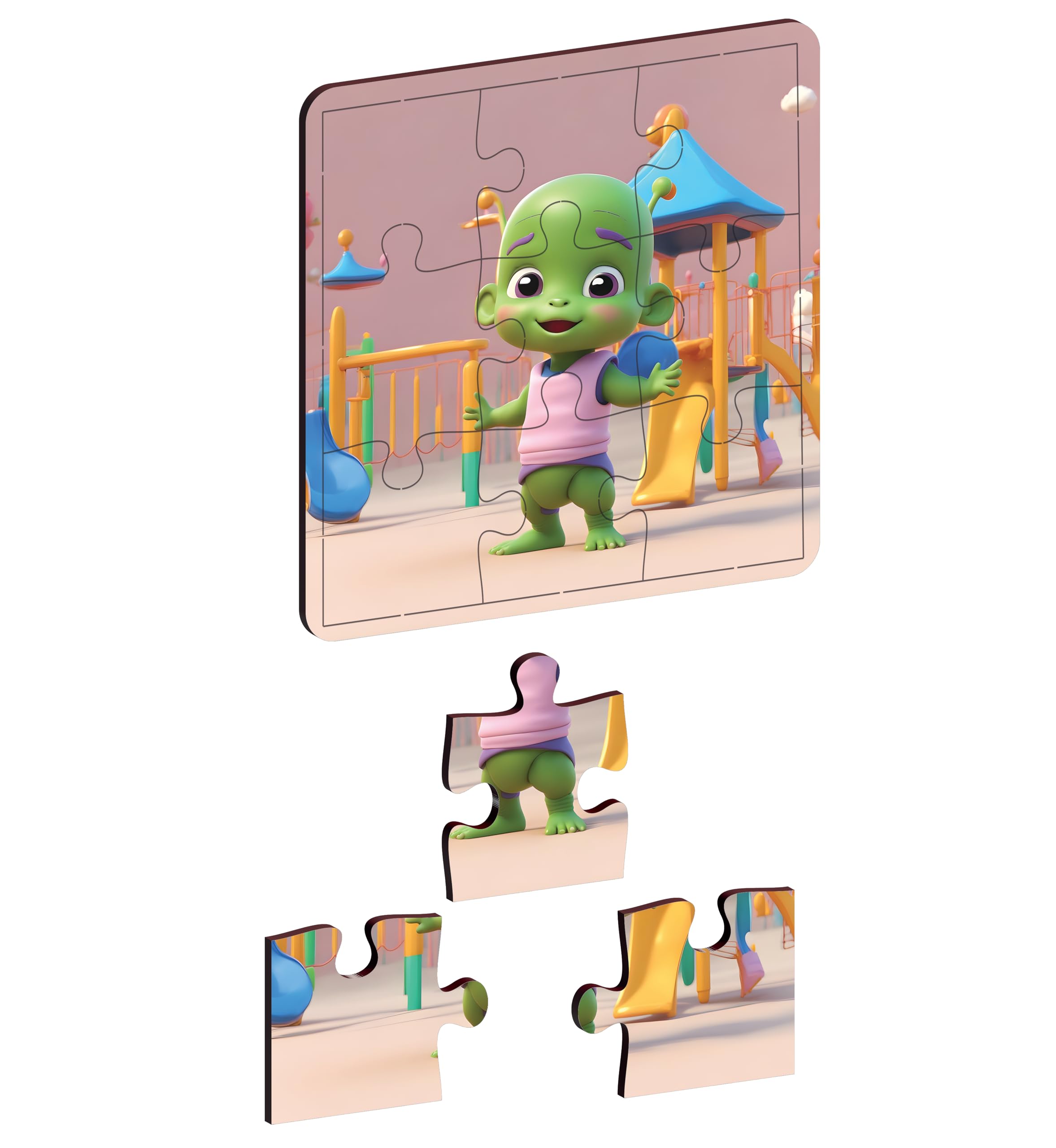 CLAWCRAFTS Wooden Goku Jigsaw Puzzle Set for Kids - 3 Pack with 9 Pieces Each | Educational Brain Development Toy | Perfect Birthday Gift for Children | Fun Learning Activity for Home & Classroom