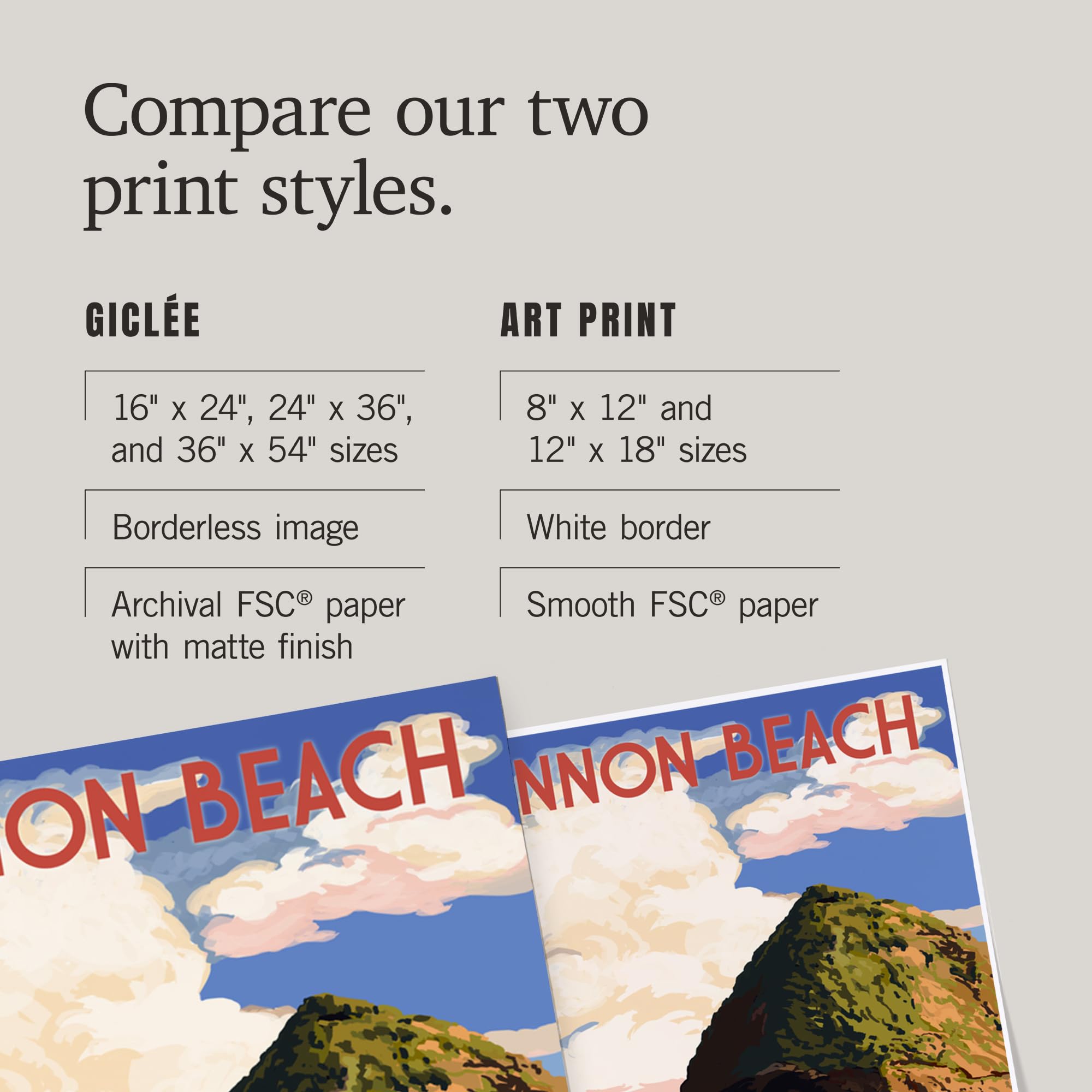 Lantern Press 16x24 Inch Giclee Print - Cannon Beach Oregon Haystack Rock Wall Art | Coastal Decor for Living Room, Bedroom & Office
