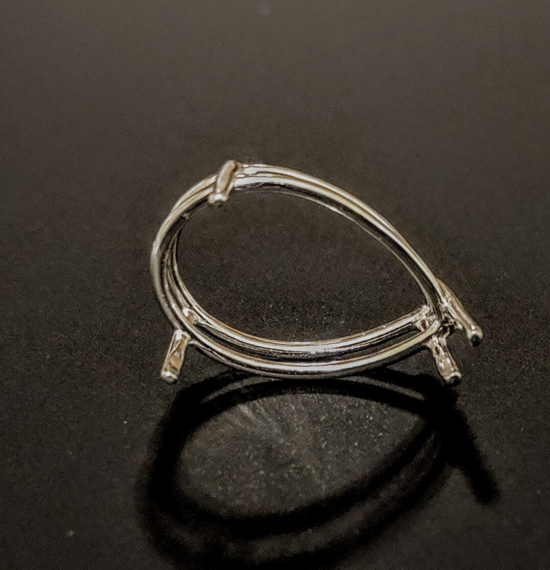 5x3mm Pear Cut Solid Sterling Silver or 14kt Gold Wire Basket for DIY Jewelry Making - Perfect for Rings, Earrings & Pendants - Custom Handcrafted Jewelry Supplies (27x20mm) - Great for Gift Giving & Personal Accessories
