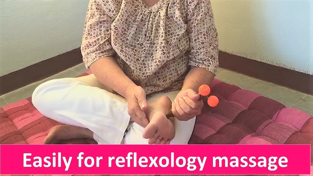 Purple Silicone Massage Roller for Body & Foot Pain Relief - Relaxing Muscle Therapy for Athletes, Yoga & Post-Workout Recovery