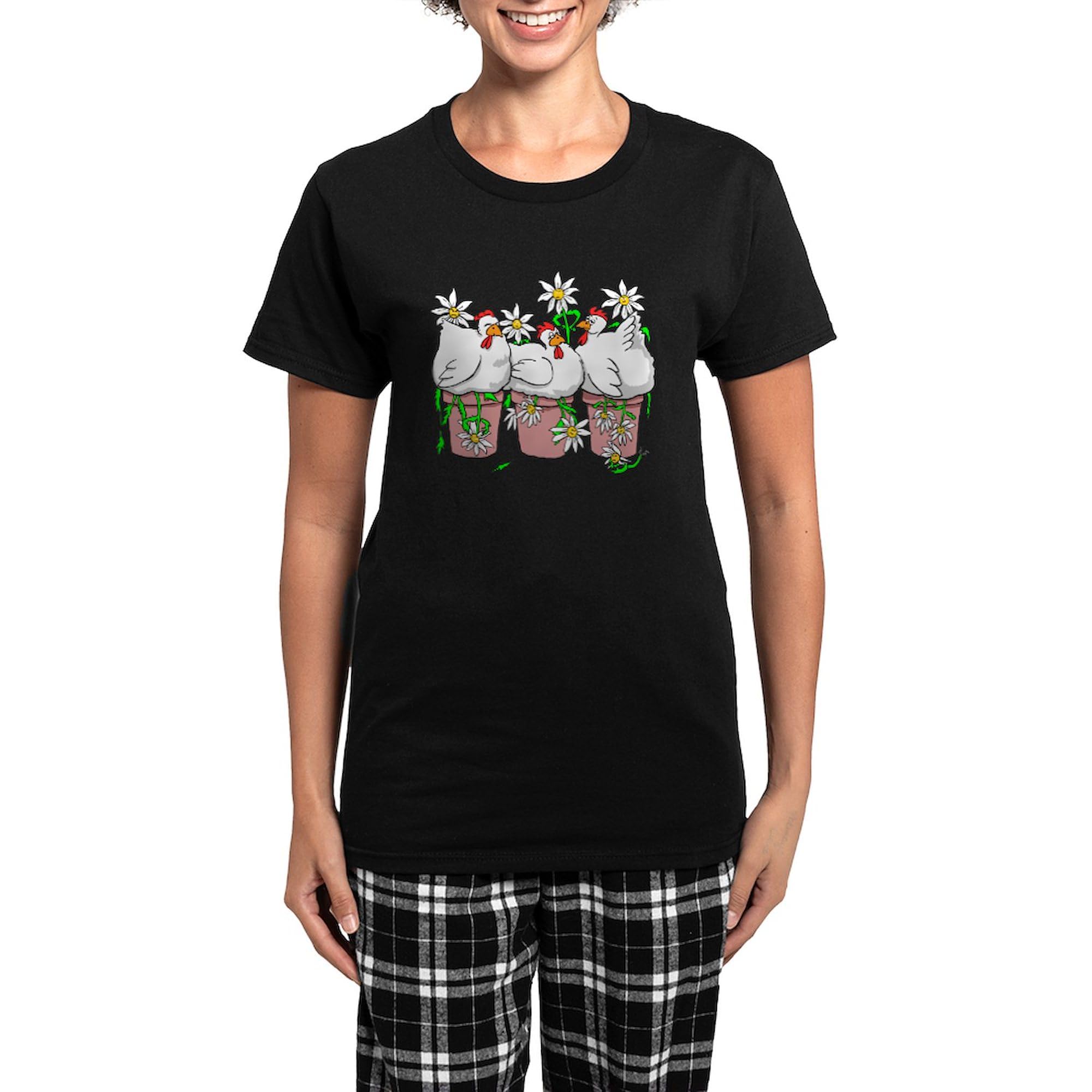 Women's Dark Chicken In Every Pot Novelty Pajamas - Cozy Sleepwear for Relaxing at Home & Fun Themed Pajama Parties | CafePress
