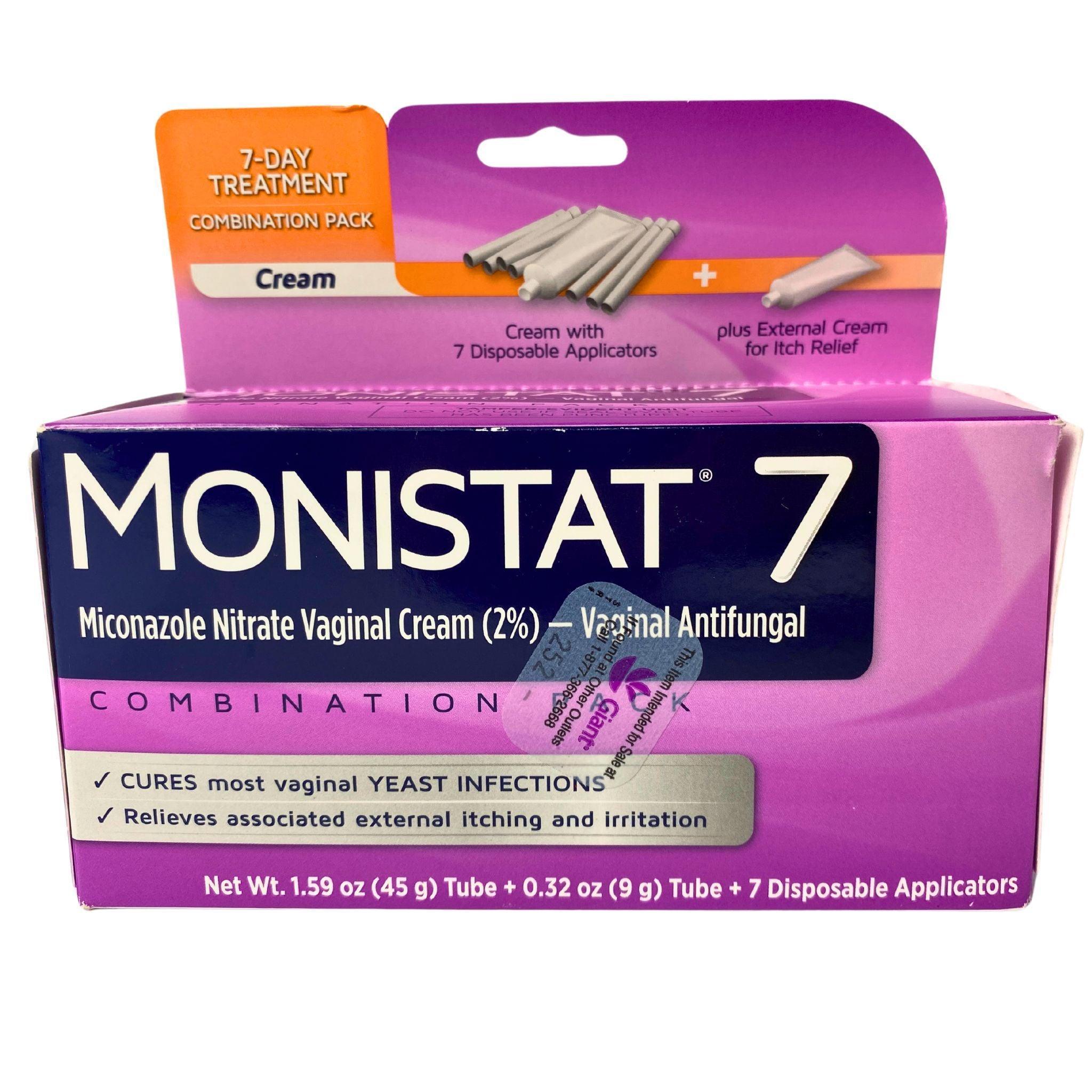 Monistat 7-Day Yeast Infection Treatment Combination Pack | 26-Piece Set with Cream & Suppositories | Vaginal Itch Relief for Women | Home & Travel Use