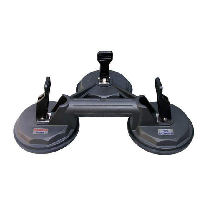 Abaco Triple Suction Cup Lifter - Heavy Duty Vacuum Glass & Tile Lifting Tool for Construction, Glass Installation & Home Improvement Projects