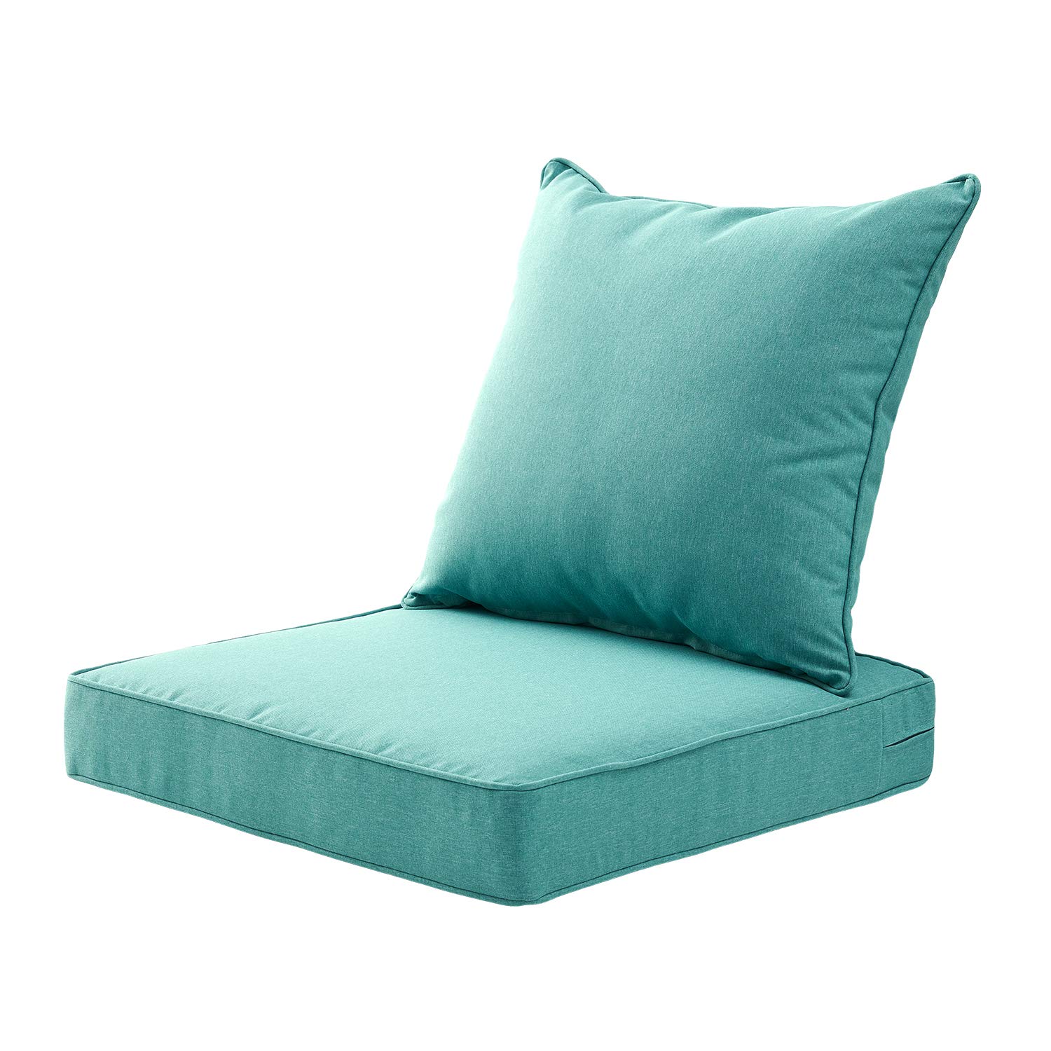 ARTPLAN All-Weather Indoor/Outdoor Chair Cushions Set - Deep Seat & Back Pillows for Patio Furniture - Perfect for Garden, Deck, Poolside & Porch Relaxation