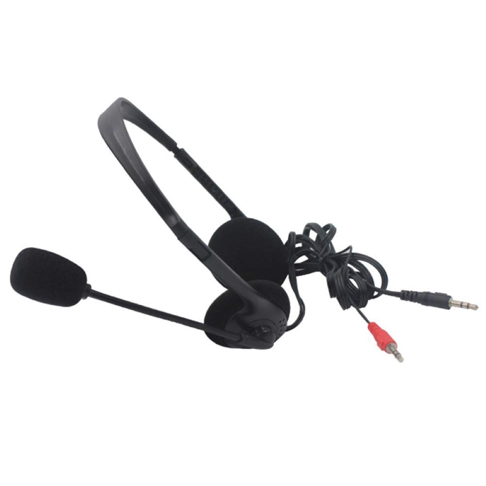 SpirWoRchlan Gaming Headset with Microphone - Over-Ear Stereo Headphones with Noise Cancellation for PC, Xbox, PS4 (Black) - Perfect for Competitive Gaming, Streaming & Online Chat
