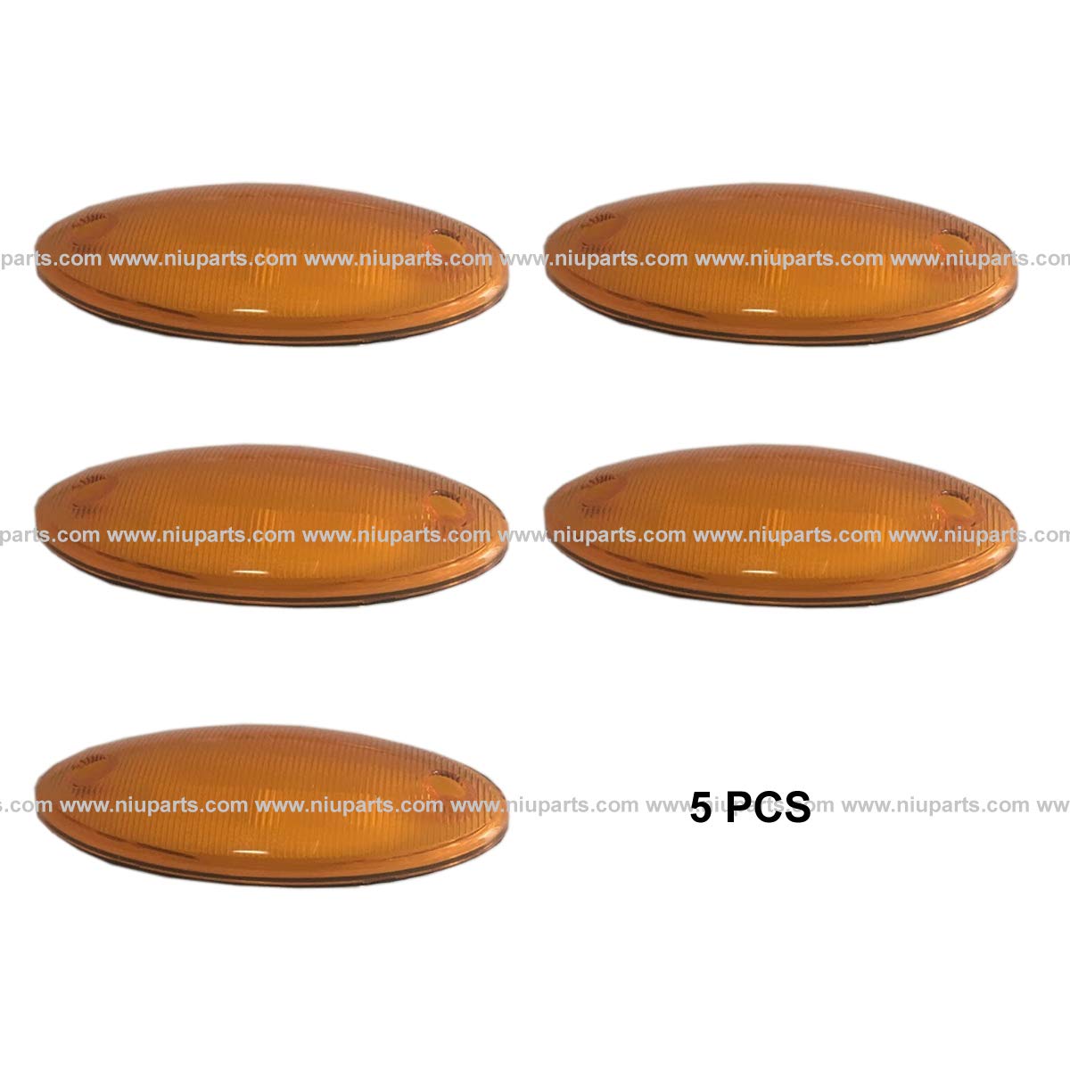NIUPARTS 5-Piece Amber LED Cab Roof Front Market/Clearance Light Kit - Compatible with International Truck Models 1988-2016 | Heavy Duty Truck Lighting for Enhanced Visibility & Safety