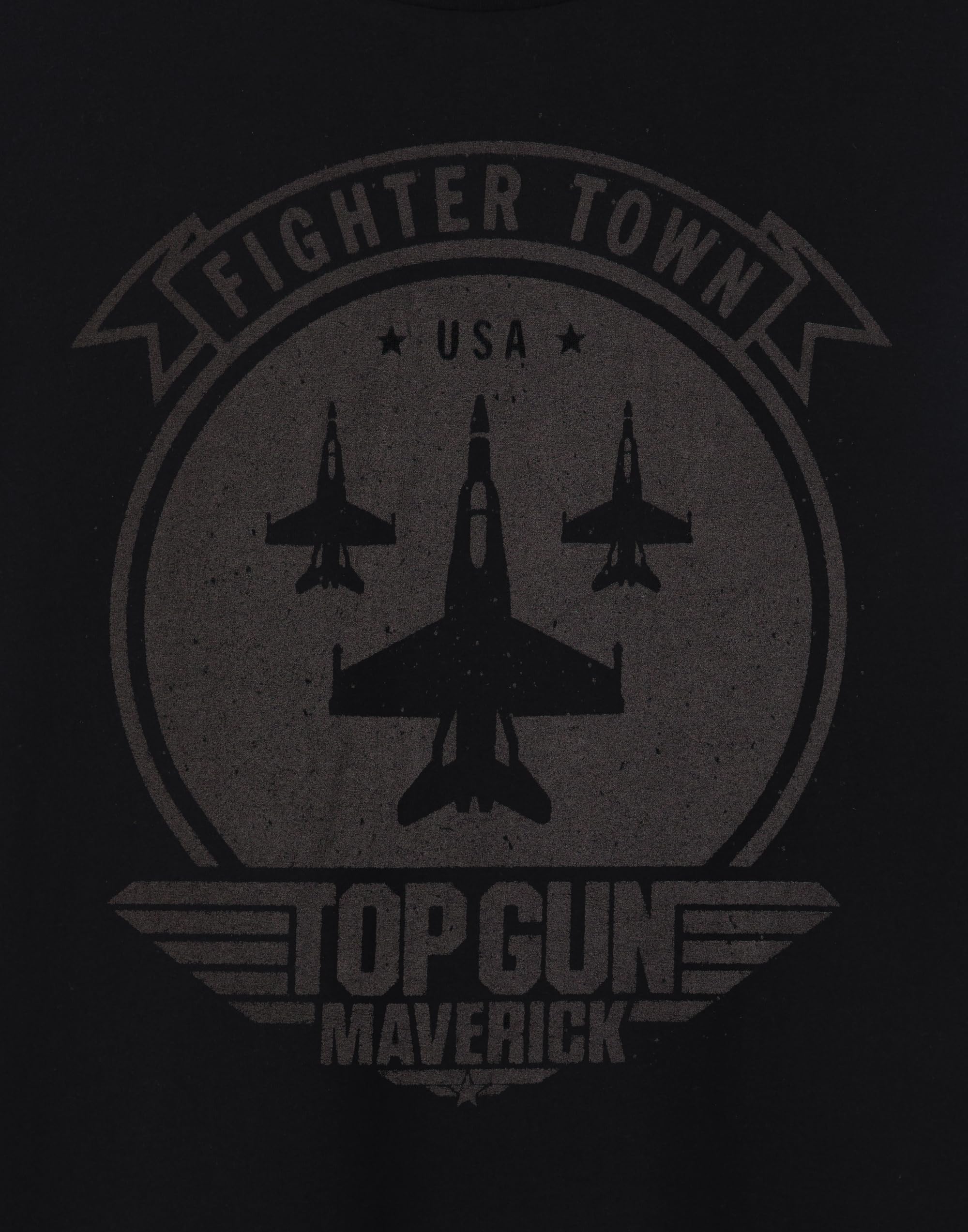 Top Gun Maverick 'Fighter Town' Men's T-Shirt - Cool Vintage Military Style Tee for Casual Wear & Movie Fans