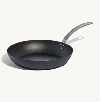 Premium Seasoned Carbon Steel Frying Pan - 12 Inch Professional Skillet for Searing, Sautéing & Frying - Perfect for Home Kitchen & Restaurant Use