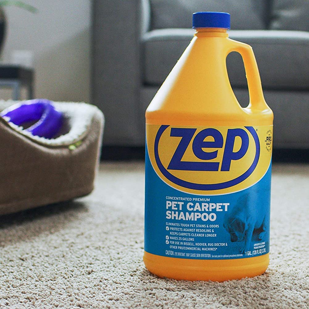 ZEP INC Carpet Shampoo Concentrate - 128 fl oz (1 Gallon) for Deep Cleaning & Stain Removal - Safe for All Carpets & Upholstery - Perfect for Home, Office & Commercial Use