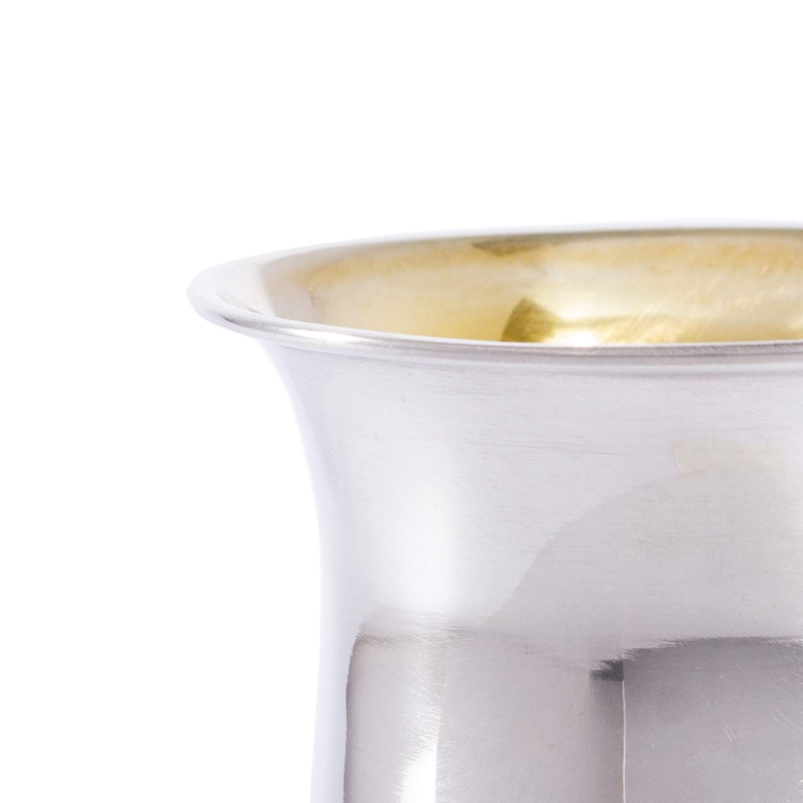 Sterling Silver Kiddush Cup with Grape Decorations - Elegant Curved Wine Goblet for Shabbat, Jewish Holidays & Weddings - Perfect Judaica Gift for Religious Ceremonies & Special Occasions