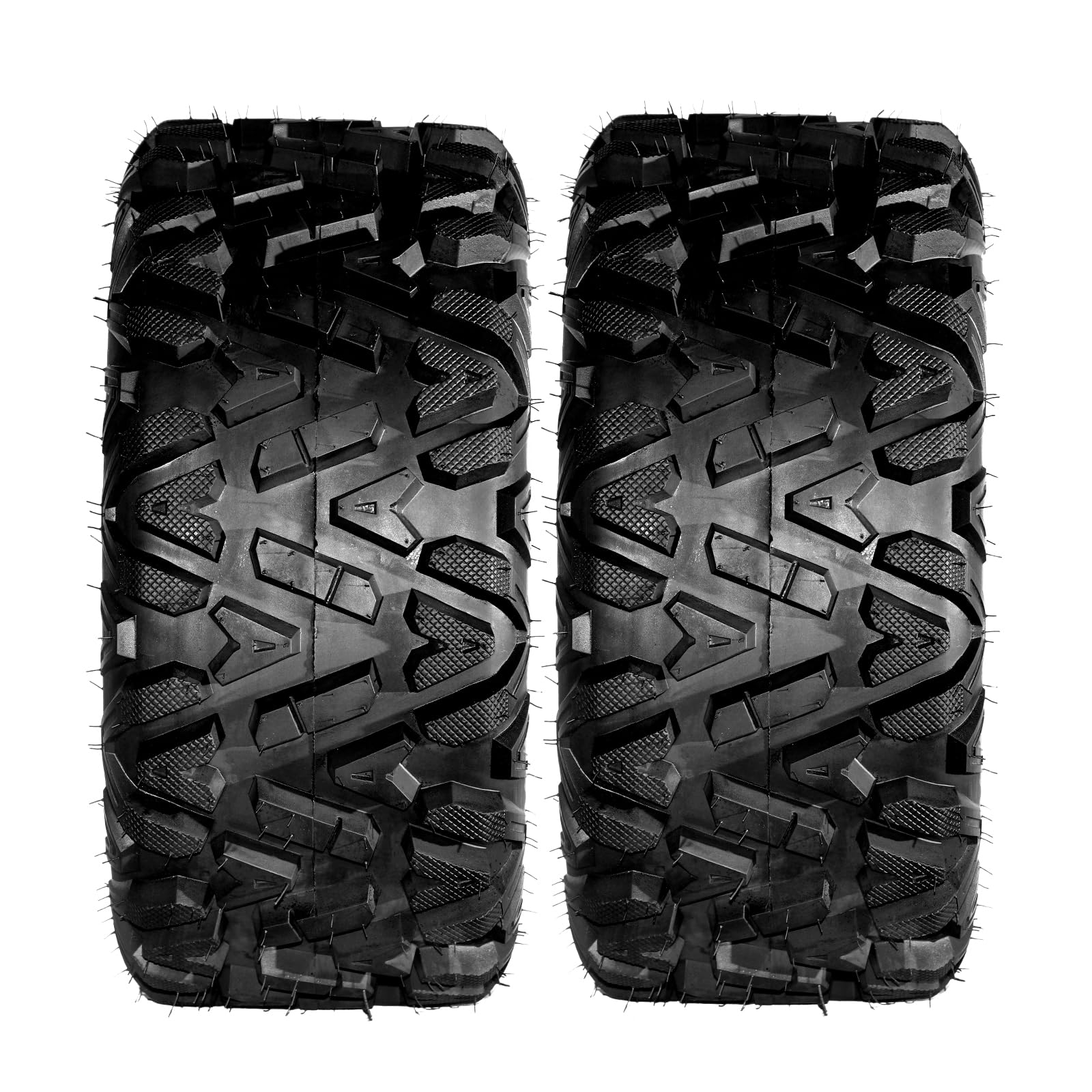 SUNROAD 4-Pack ATV/UTV Sport Tires - 26x9.00-14 Front & 26x11.00-14 Rear 6-Ply All-Terrain Tubeless Tires (26x9x14 & 26x11x14) for Off-Roading, Mudding & Trail Adventures