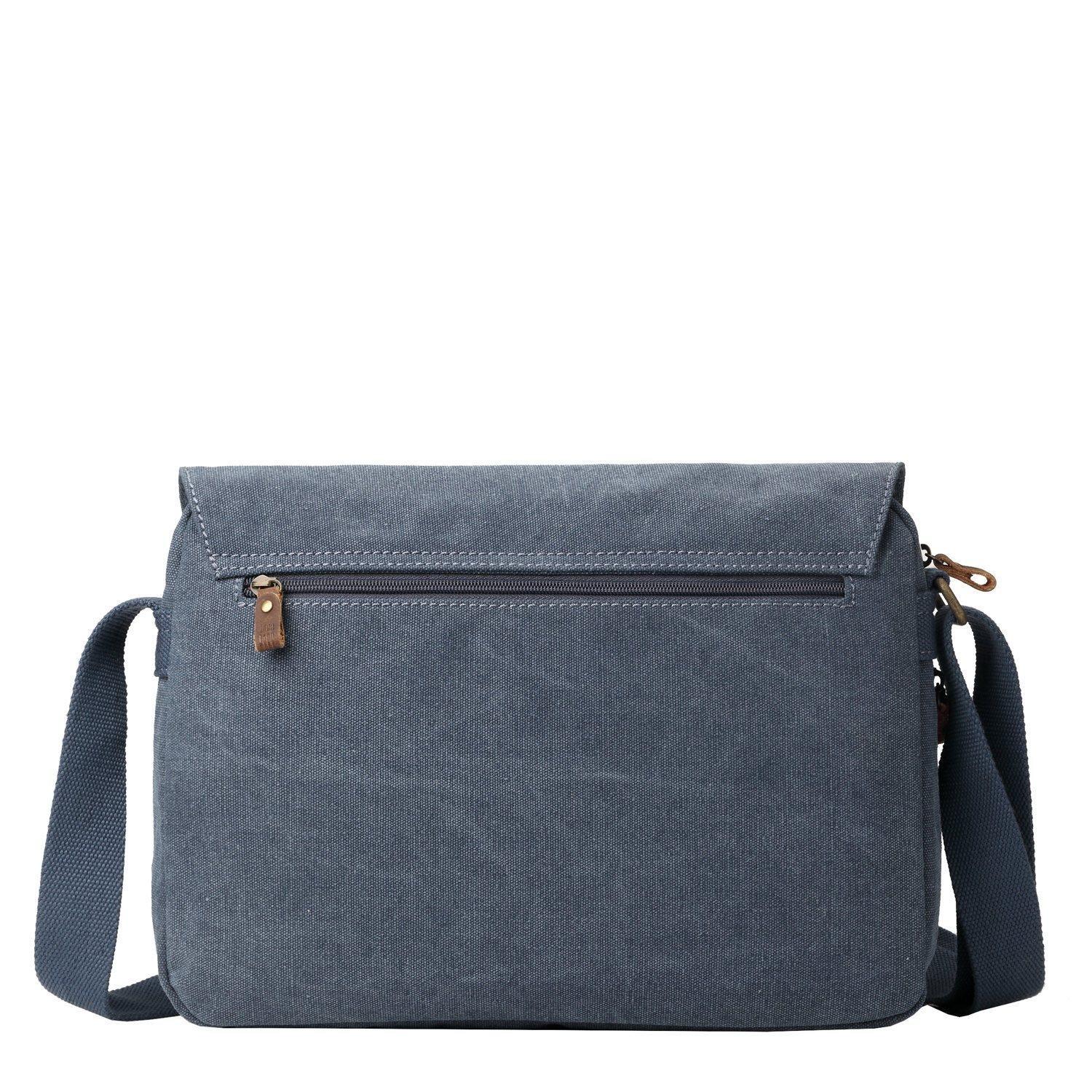 TRP0241 Troop London Classic Canvas Messenger Bag - Stylish & Durable Crossbody Bag for Men & Women - Perfect for Work, Travel & Everyday Use