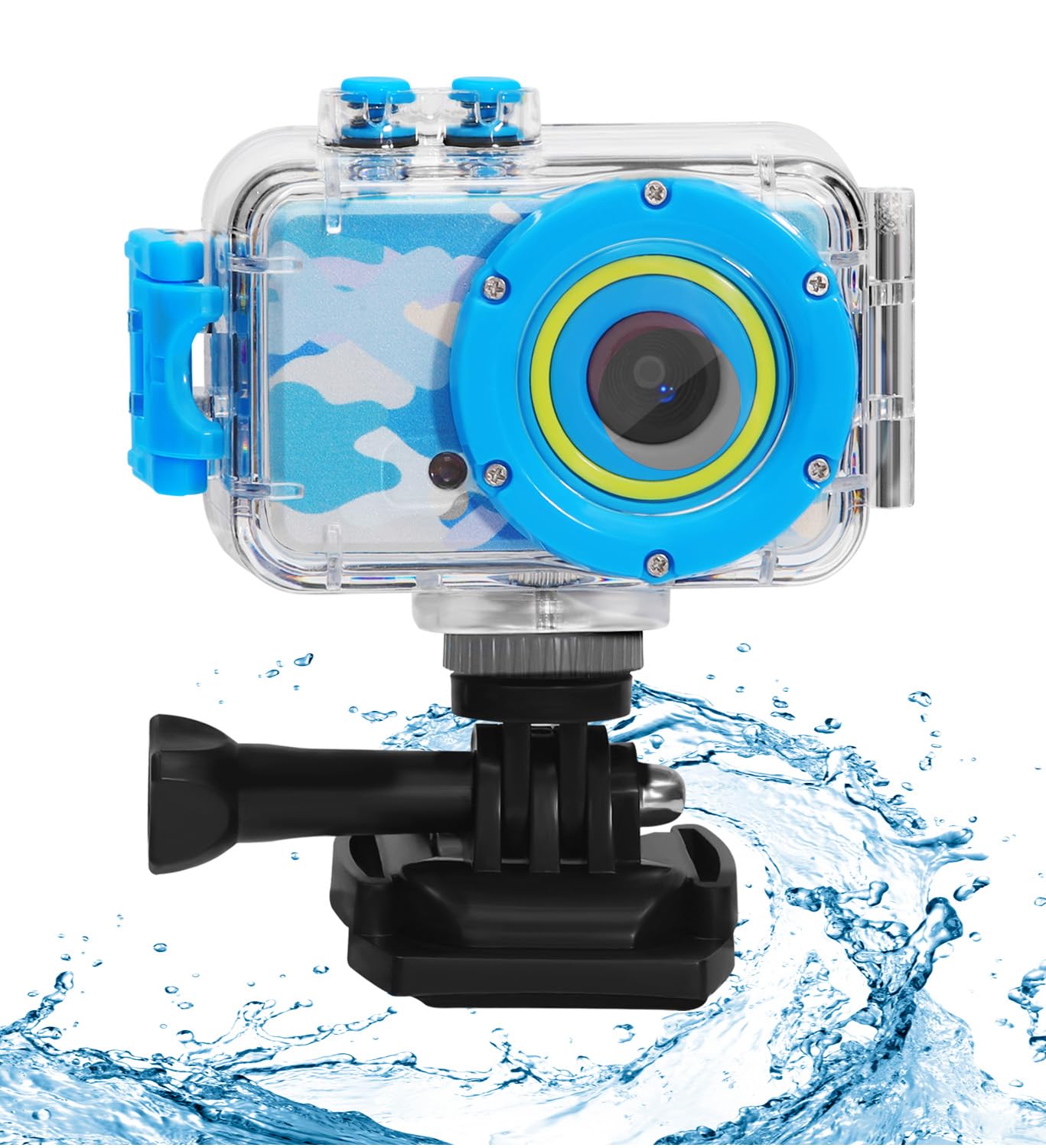Waterproof Kids Camera for 3-8 Year Old Boys & Girls - Underwater Toddler Digital Camera with 32GB SD Card - Perfect Birthday Gift & Travel Toy for Ages 4-10 (Blue)